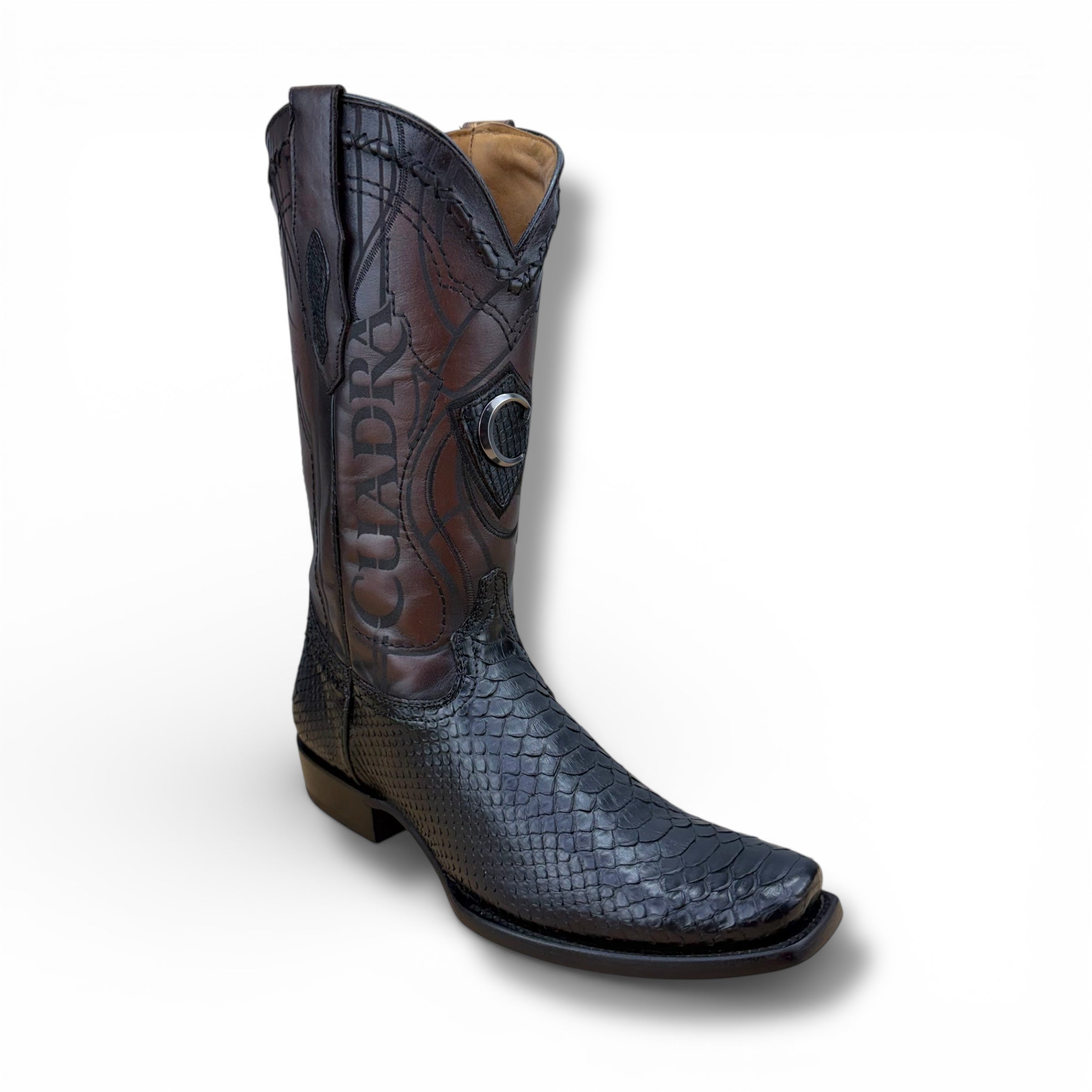 Cuadra CU607 Python Boot – Black Plunge