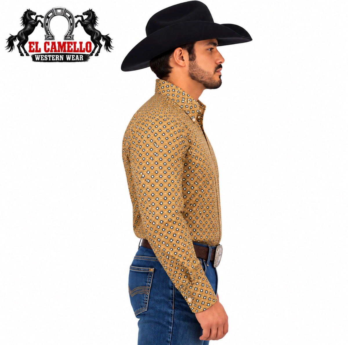 Cinch Men's Brown Geometric Print Long Sleeve Western Shirt – MTW1105810 BRN