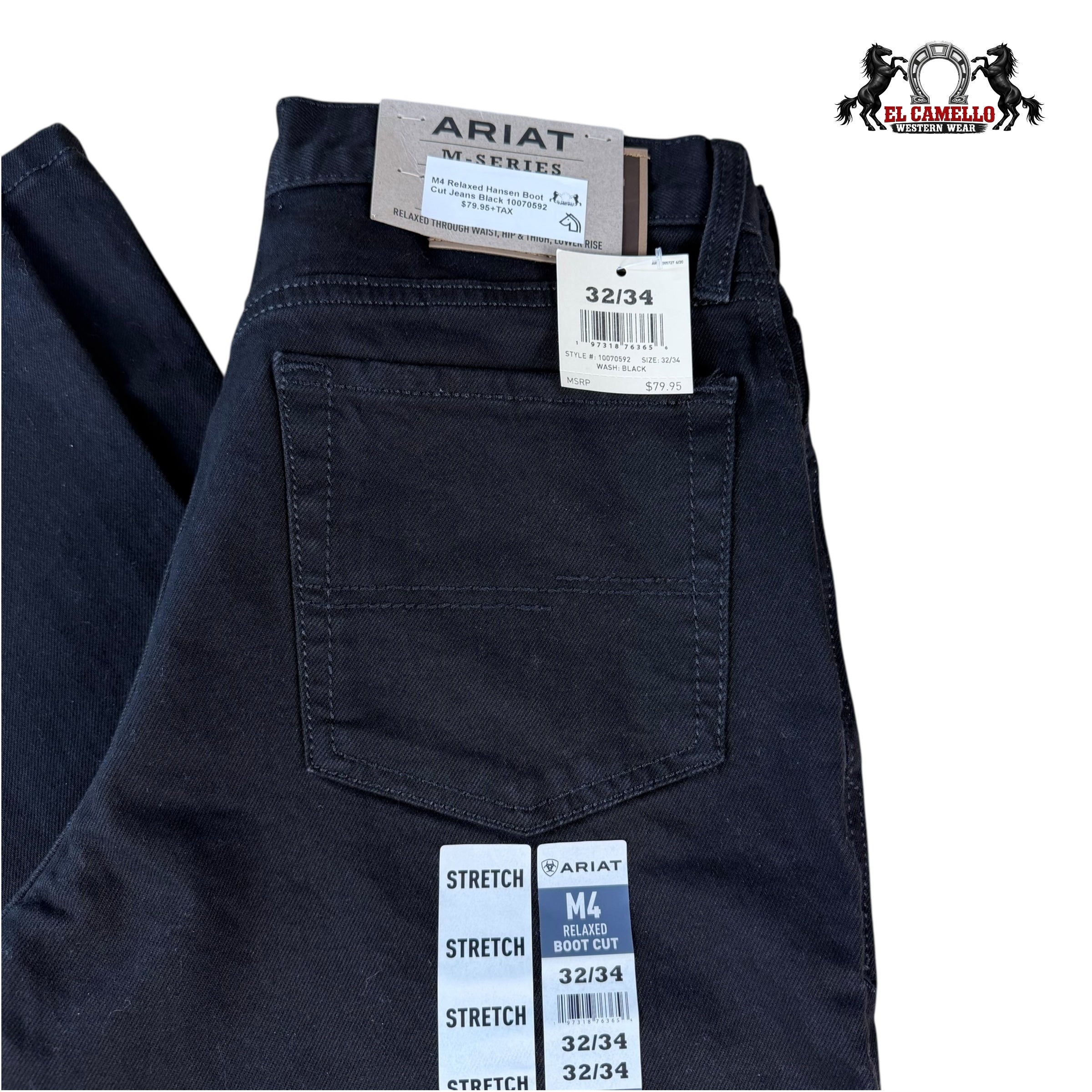 M4 Relaxed Hansen Boot Cut Jeans Black 10070592