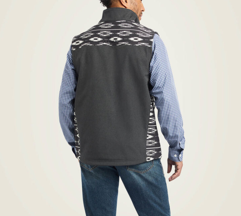 Ariat vernon 2.0 Men’s Charcoal Softshell Vest with Western Yoke Detail