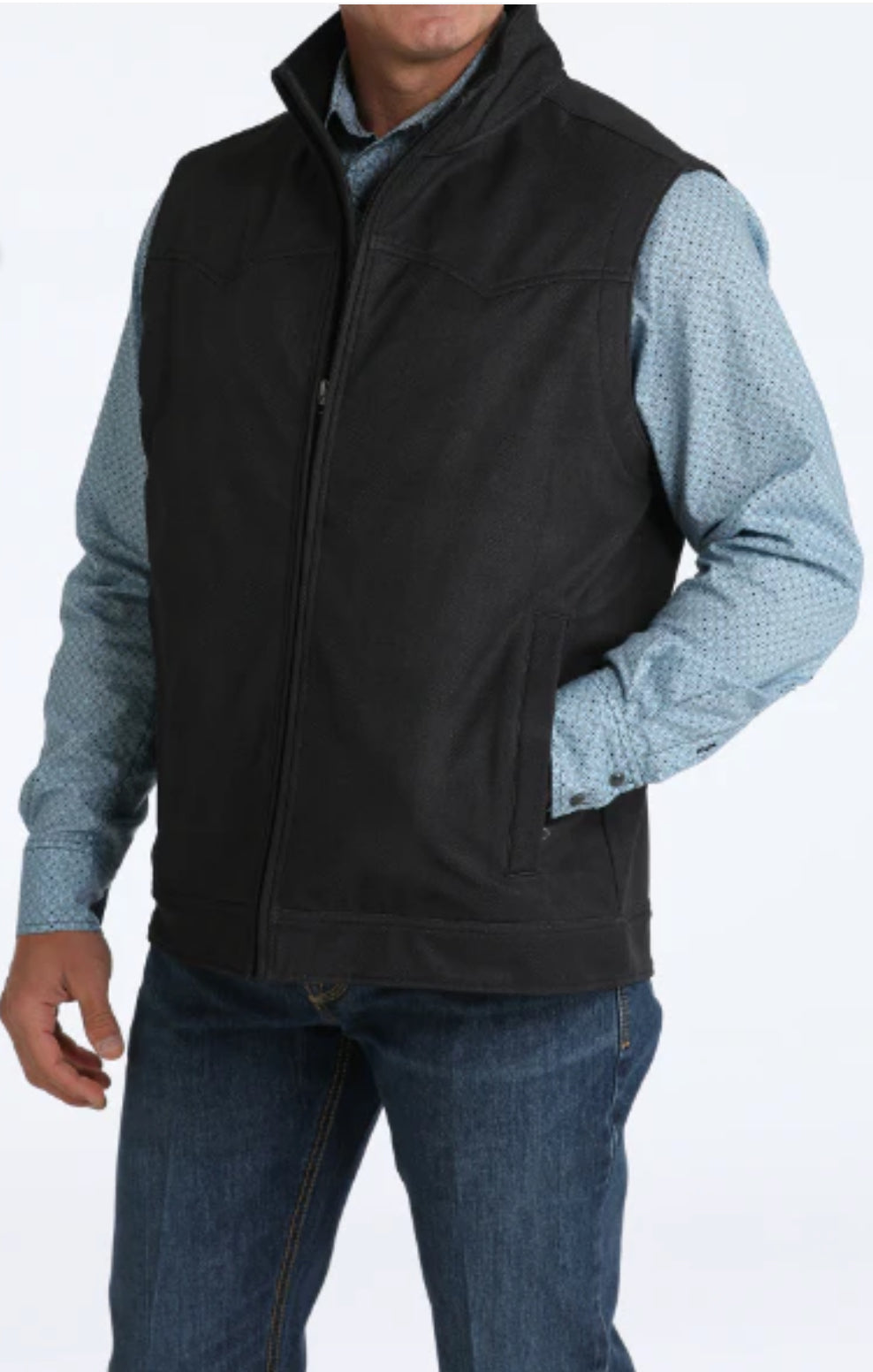 Cinch Men's Charcoal Bonded Concealed Carry Vest