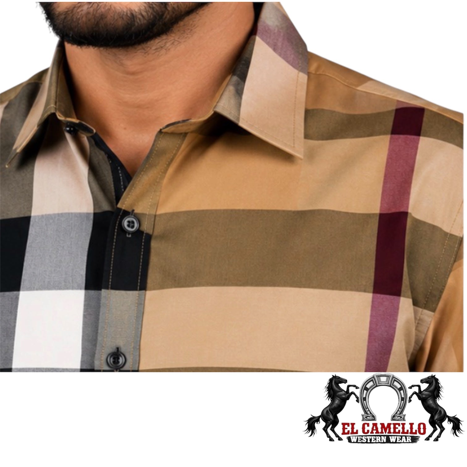 Baldelli Camel Heritage Plaid Short Sleeve Shirt CHS-201