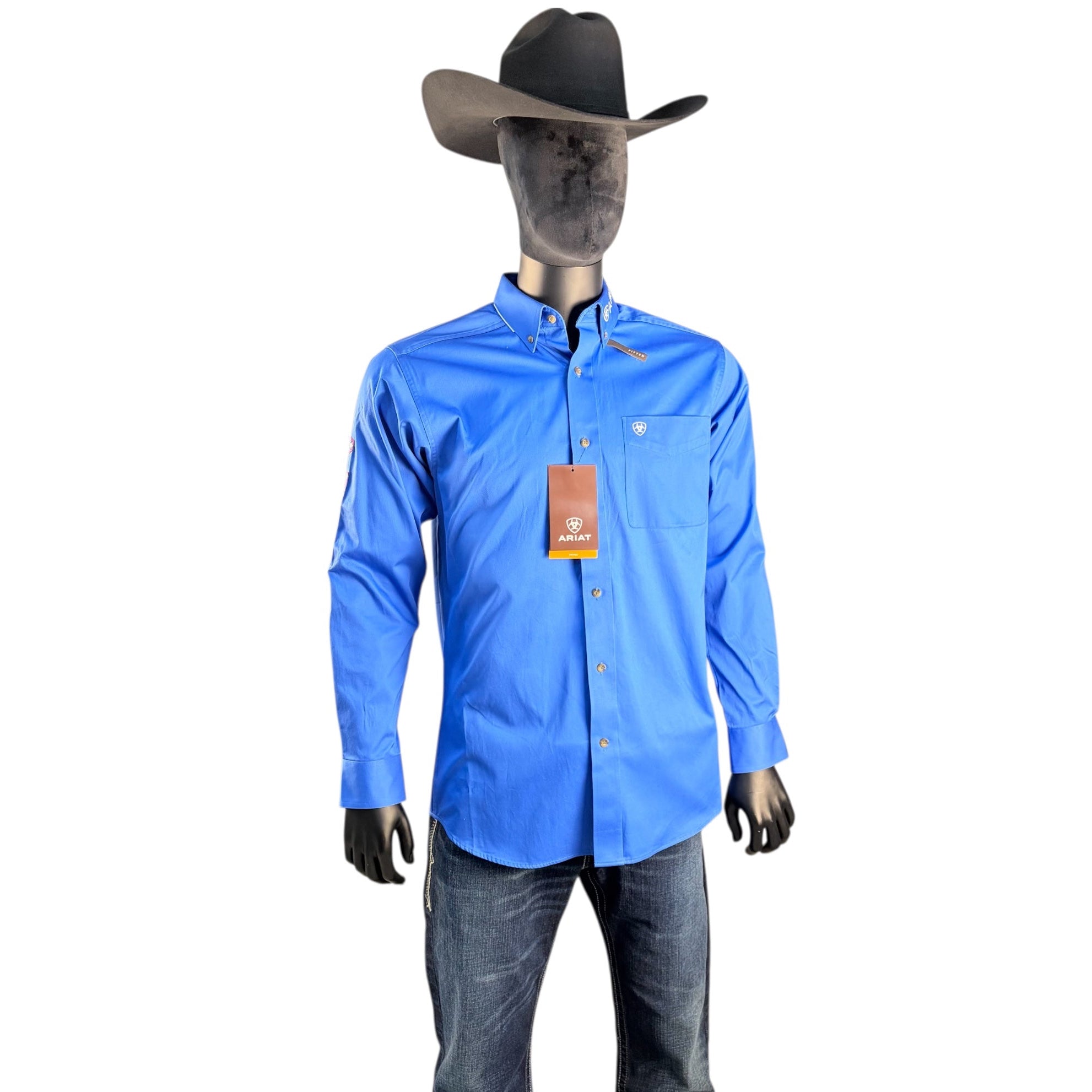 Ariat Men’s Royal Blue Solid Long Sleeve Western Shirt