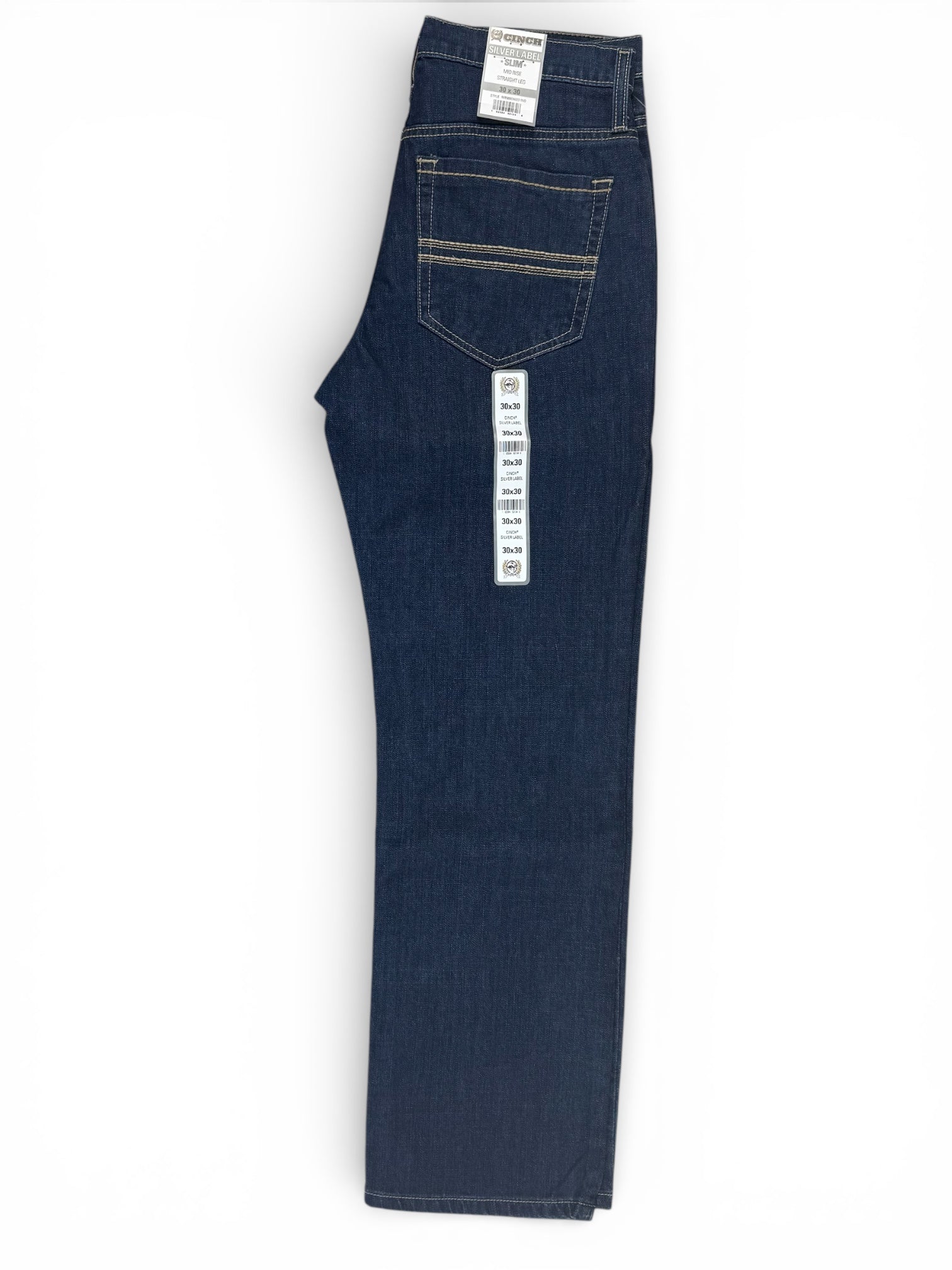 Cinch Silver Label Slim Straight Men’s Jeans – Dark Wash MB98034022