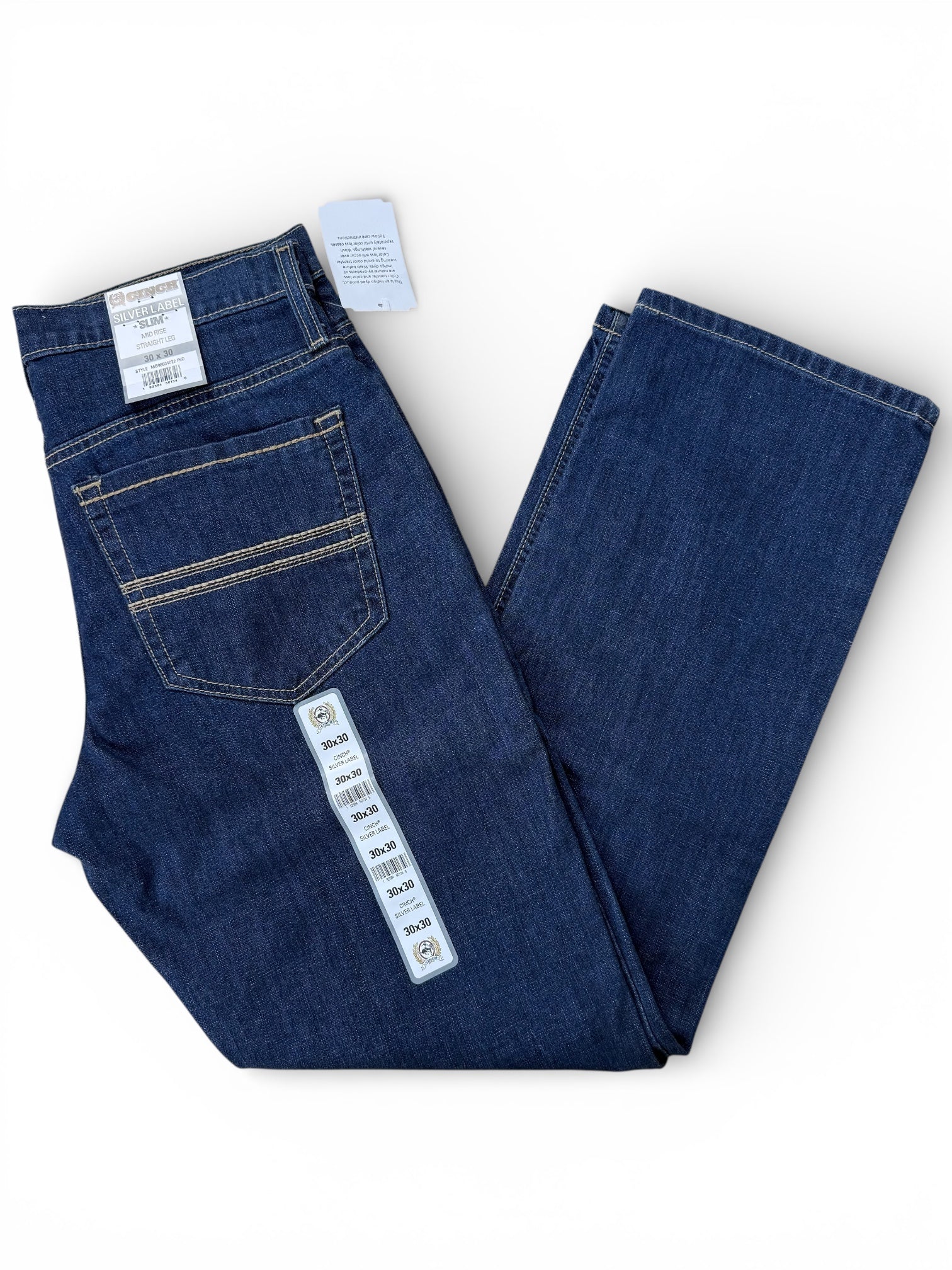 Cinch Silver Label Slim Straight Men’s Jeans – Dark Wash MB98034022