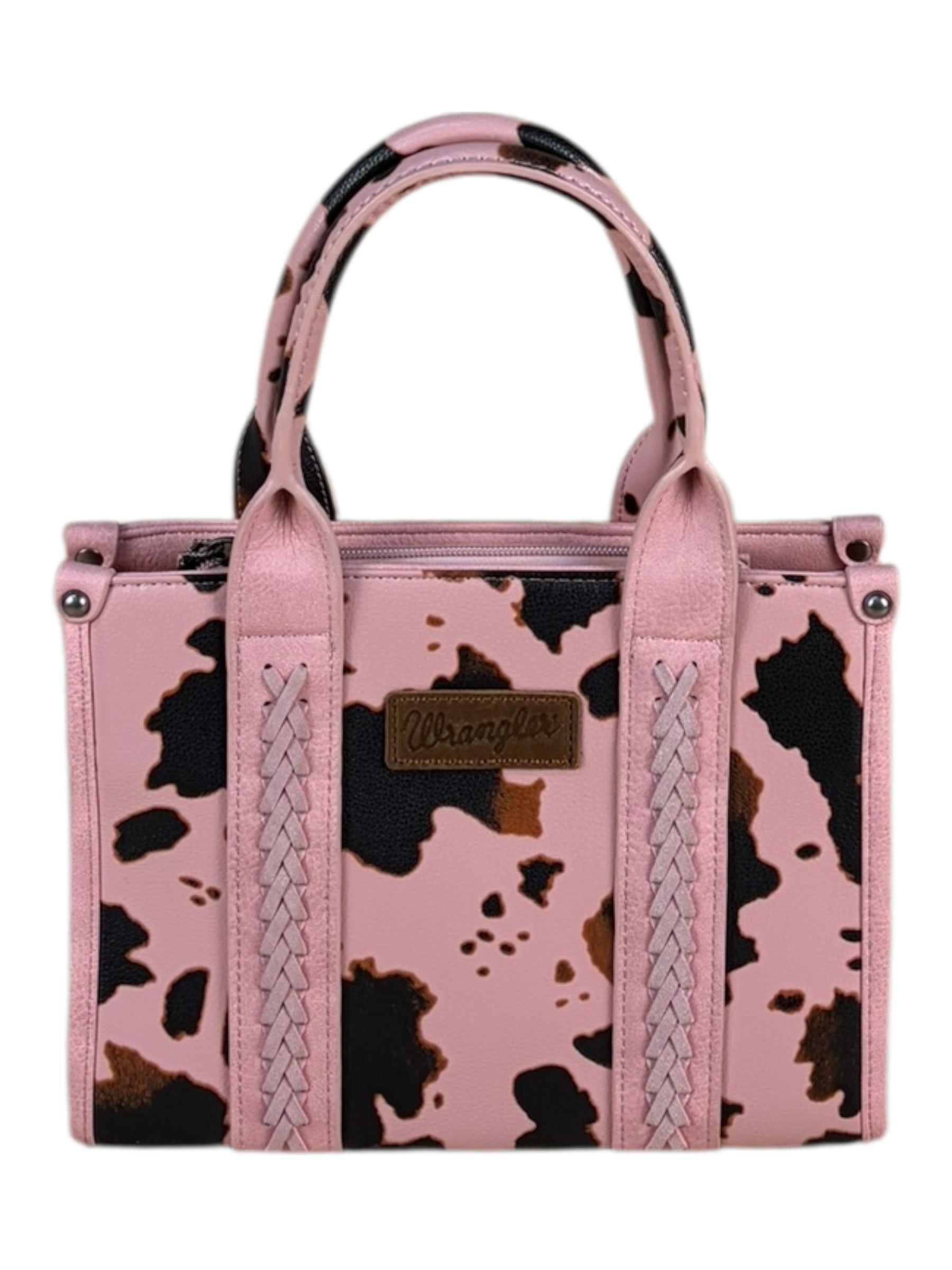 Wrangler Pink Cowprint Mini Tote Handbag