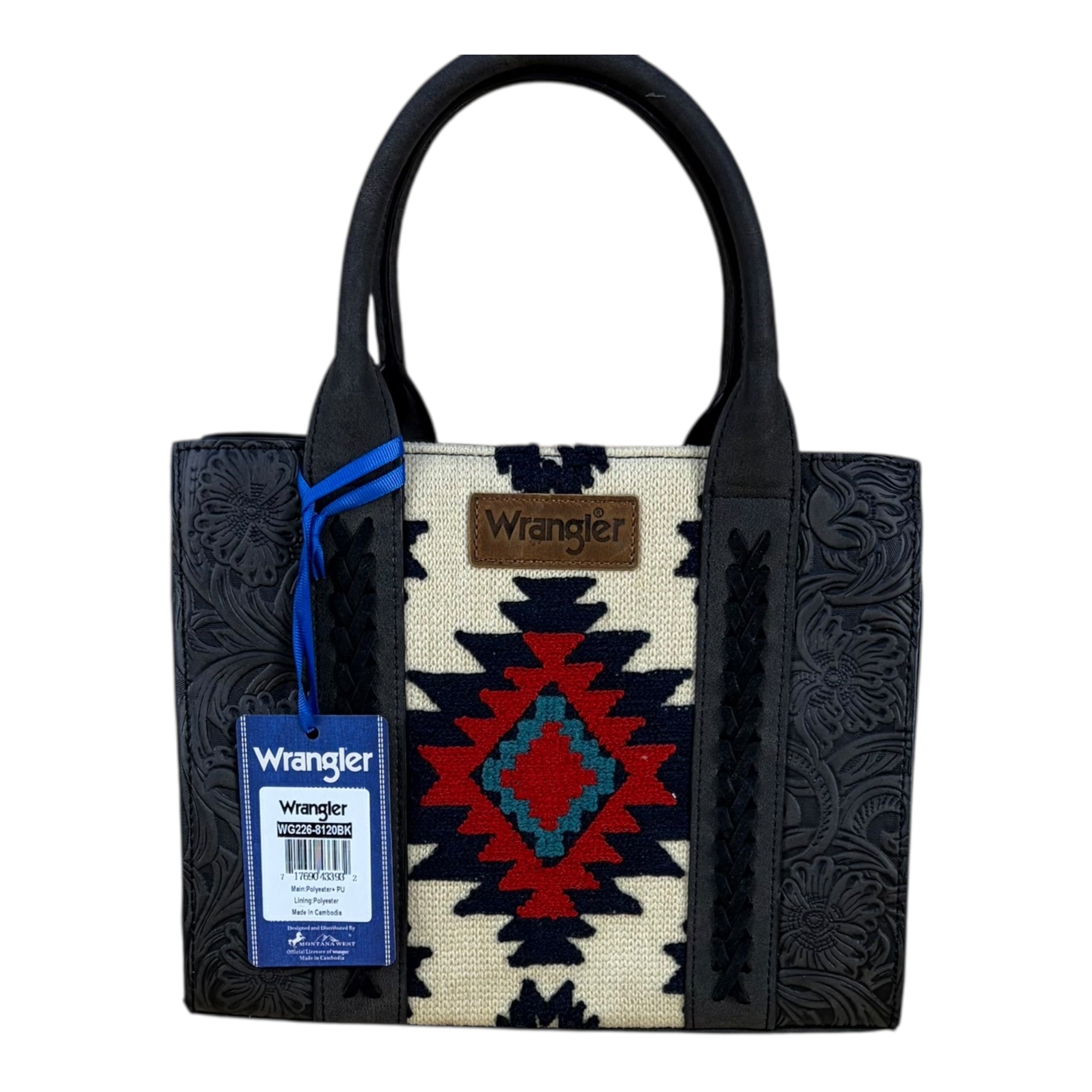 Wrangler Black Aztec Western Tote Bag