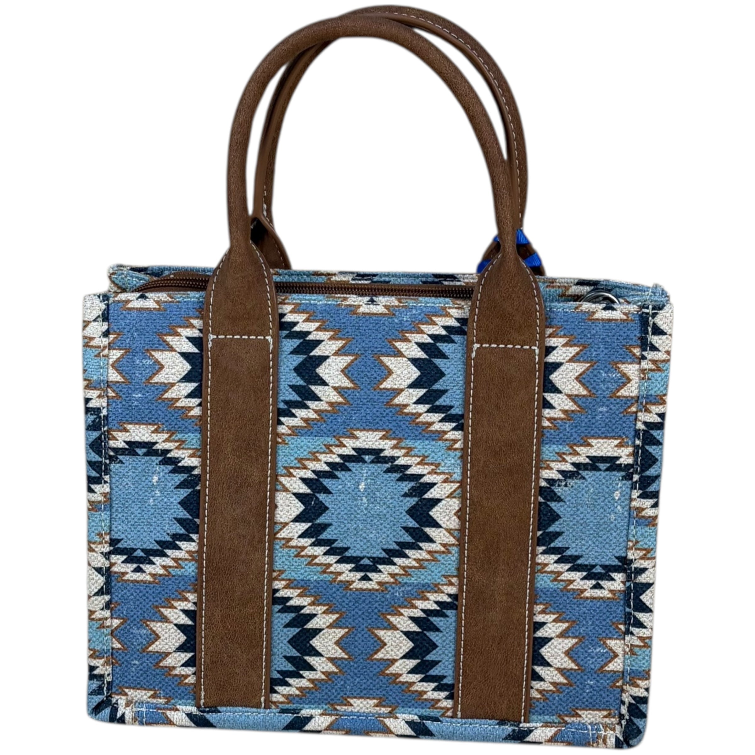 Wrangler Blue Aztec Western Tote Bag