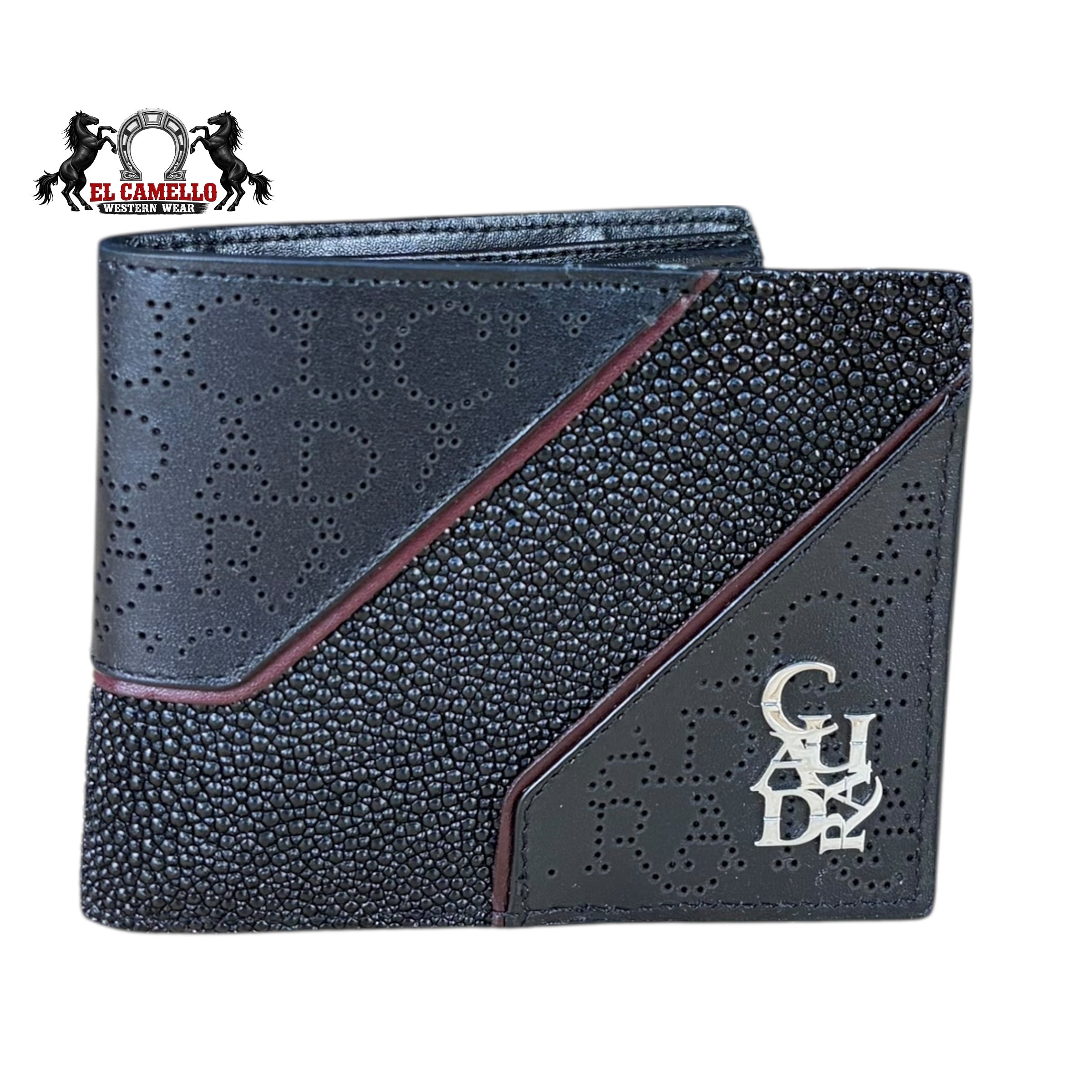 Cuadra Men’s Brown Leather Bifold Wallet DU709 with Textured Detail