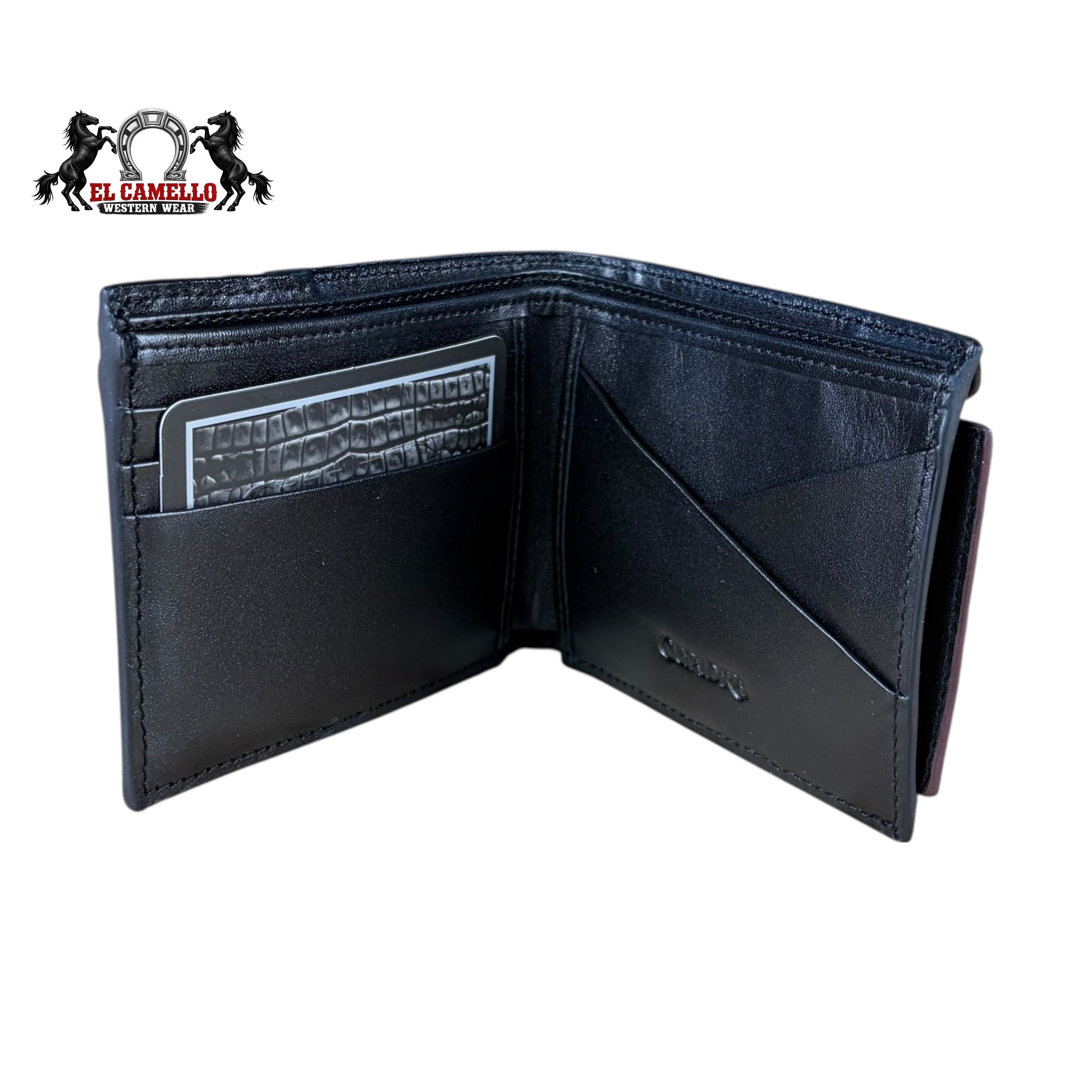 Cuadra Men’s Brown Leather Bifold Wallet DU709 with Textured Detail