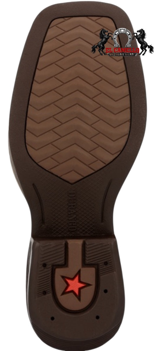 Durango kids Dark Brown & Red Western Boot Square Toe – Style DBT0251Y