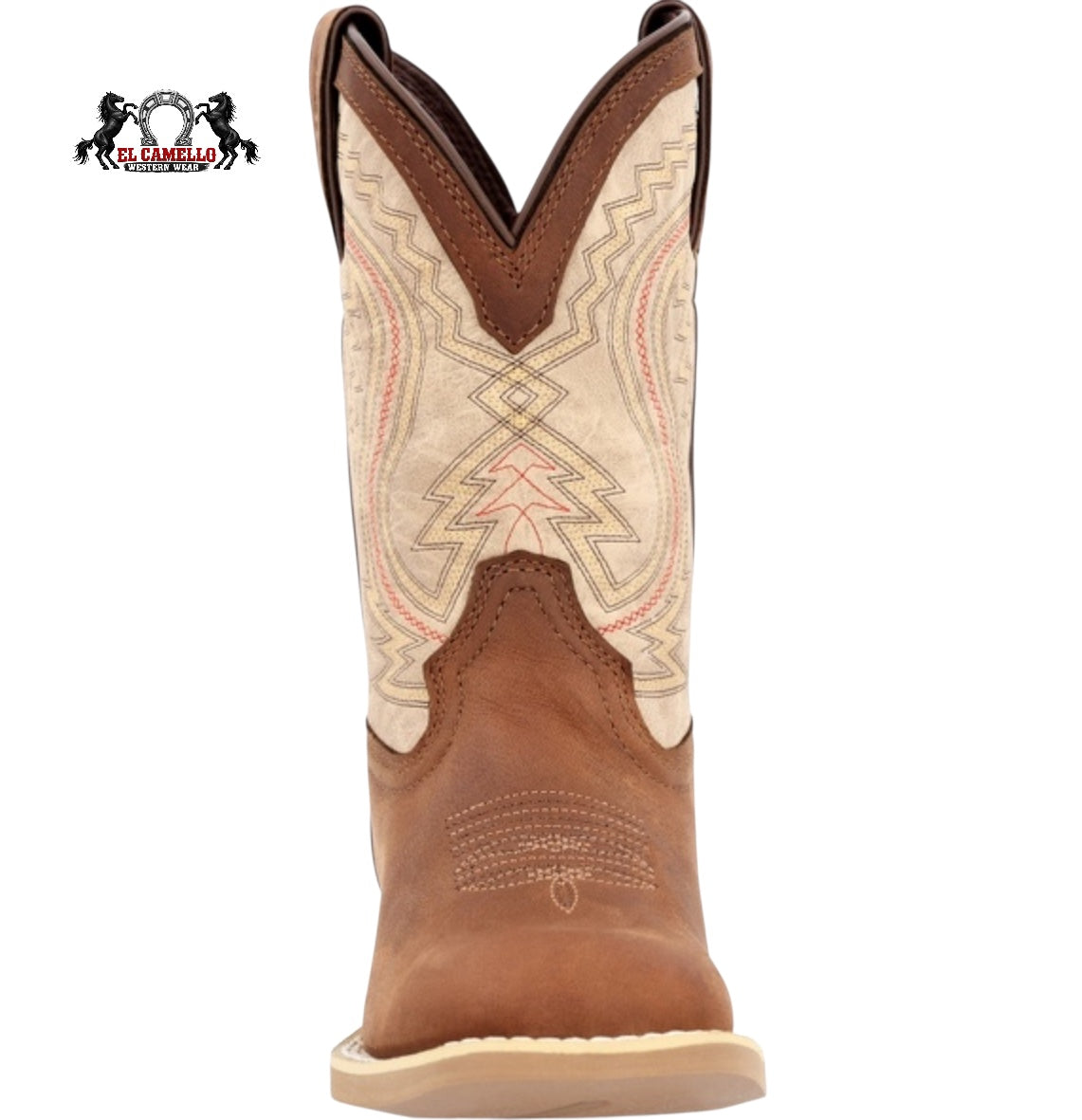 Durango Kids Lil’ Rebel Pro Coffee/Bone Western Boots DBT0241C Square Toe