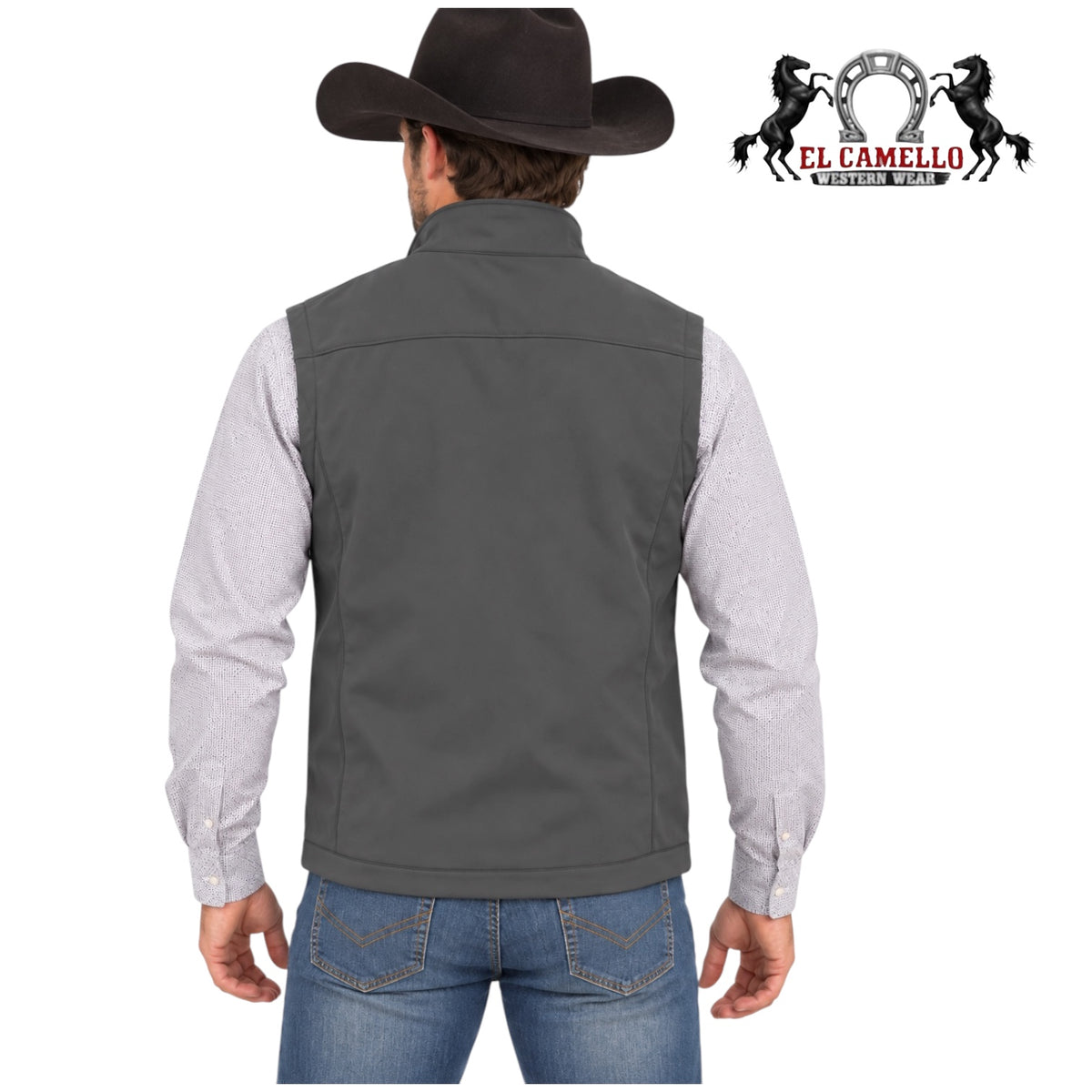 Cinch Men’s Charcoal Gray Softshell Vest
