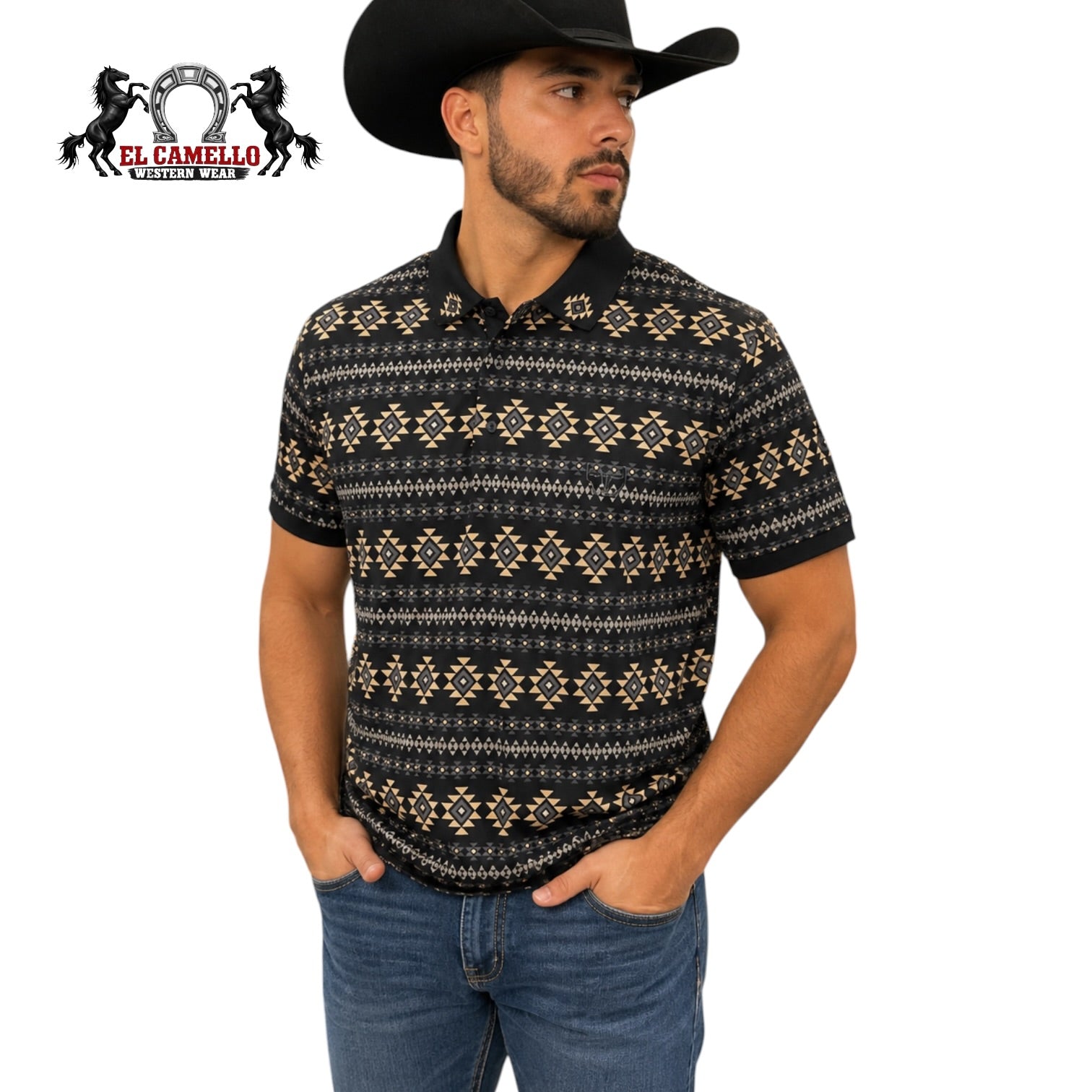 Platini JPS11468 Men’s Black Short Sleeve Knit Shirt