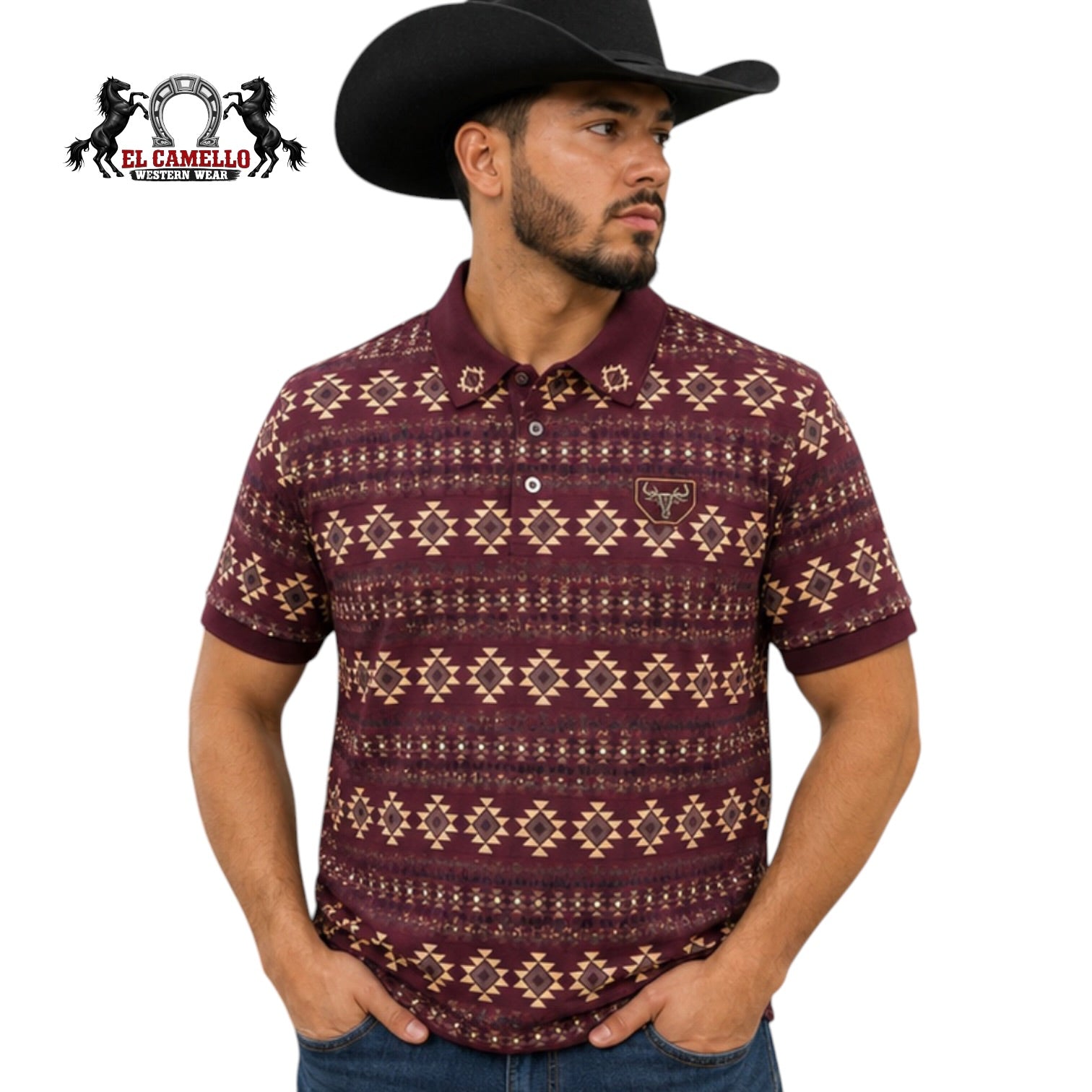 Platini JPS11470 Men’s Burgundy Short Sleeve Knit Shirt