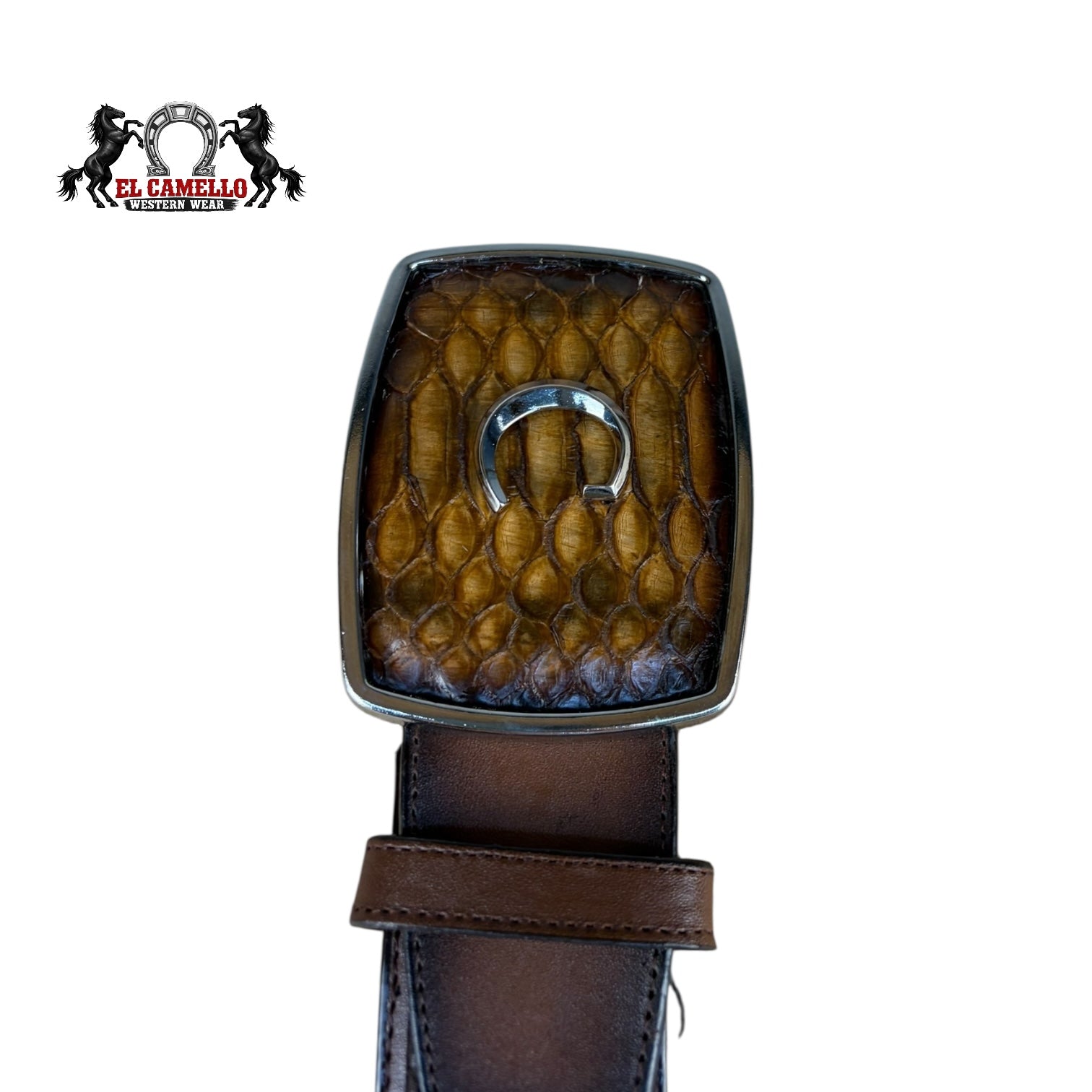 Cuadra Men’s Brown Leather Belt with Cuadra “C” Buckle BC200