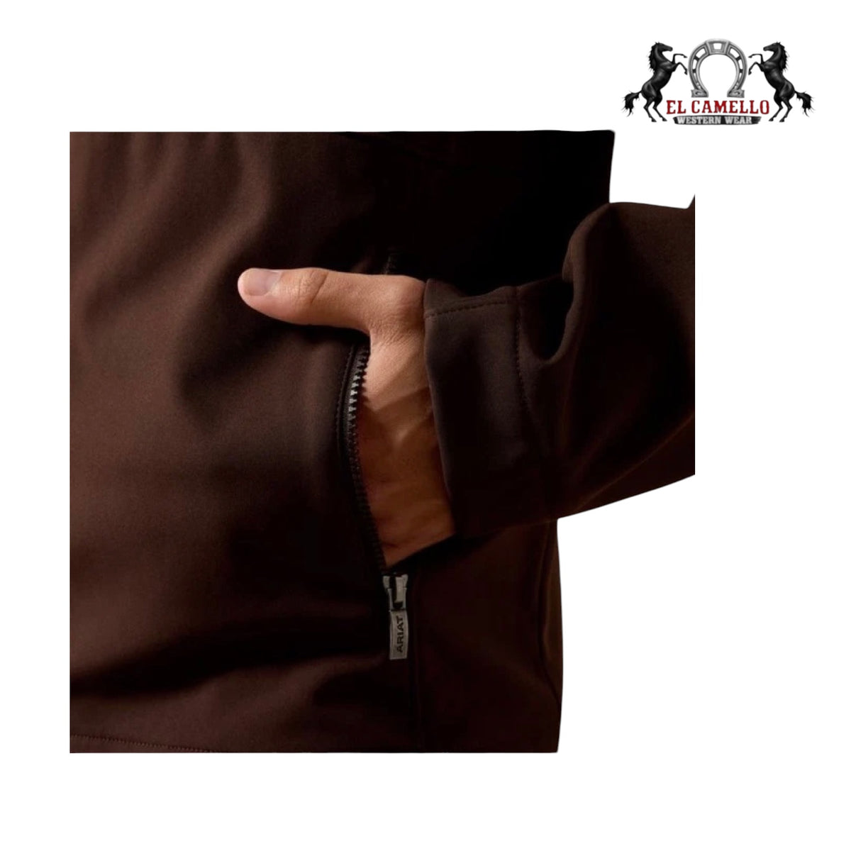 ARIAT MAN CHEST LOGO SOFTSHELL JKT MOLE 10079279