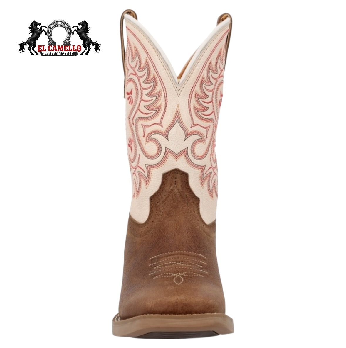 Durango Kids Shyloh Tan/Metallic Peach Western Boots DBT0253C Square Toe