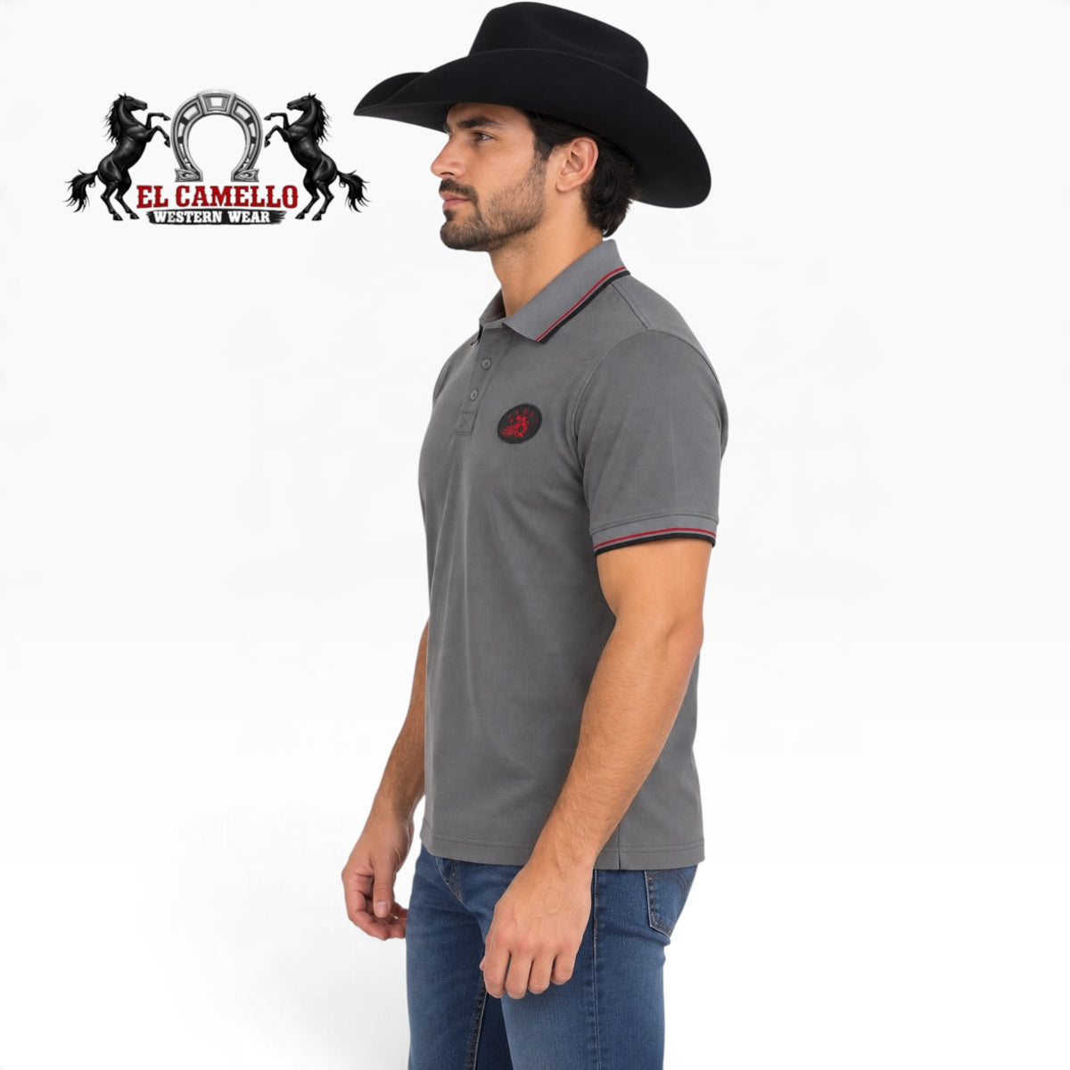Lamasini Men’s Grey Polo – LAM28239