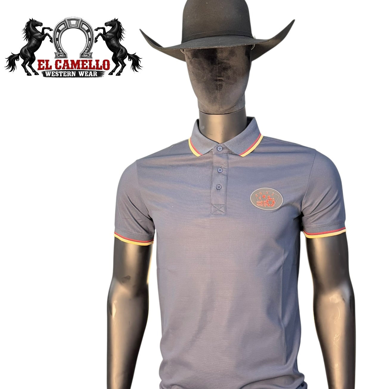Lamasini Men’s Polo Shirt LAM28239 Short Sleeve with Contrast Trim Classic Fit