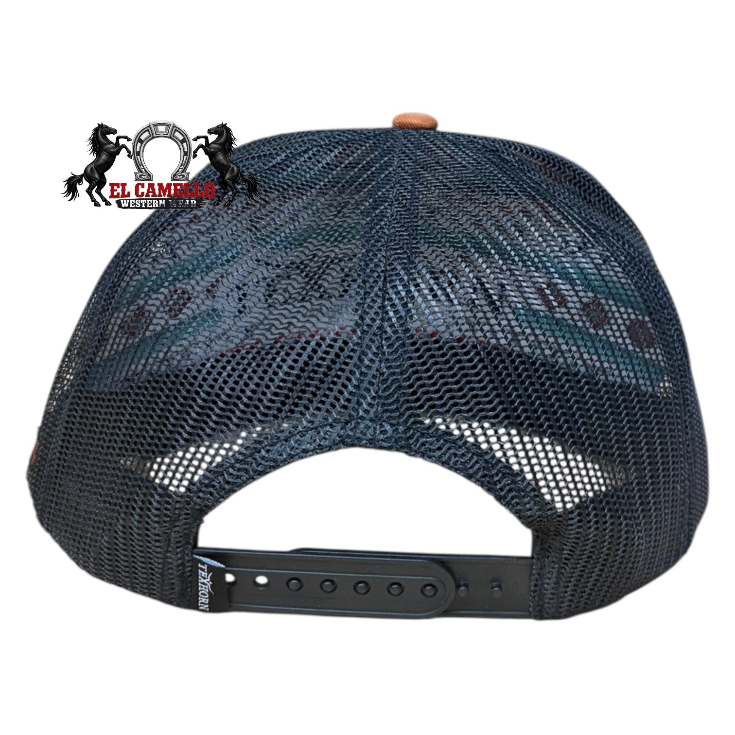 Texhorn Orange & Black Longhorn Embroidered Mesh Back Snapback Cap