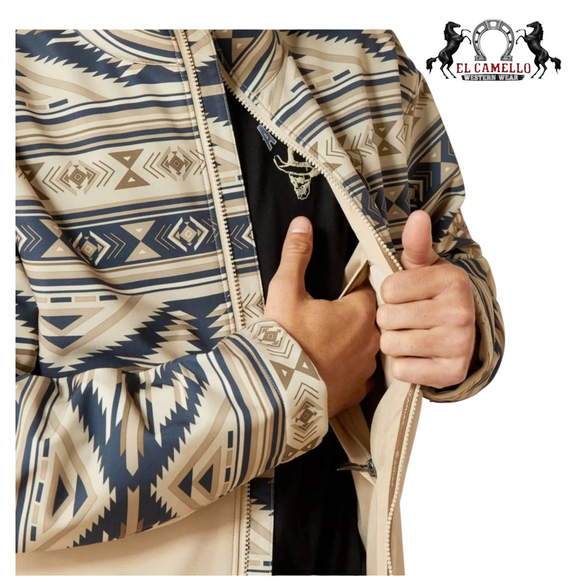 ARIAT JACKET MEN’S WHITE PEPPER SOUTHWEST 10062581