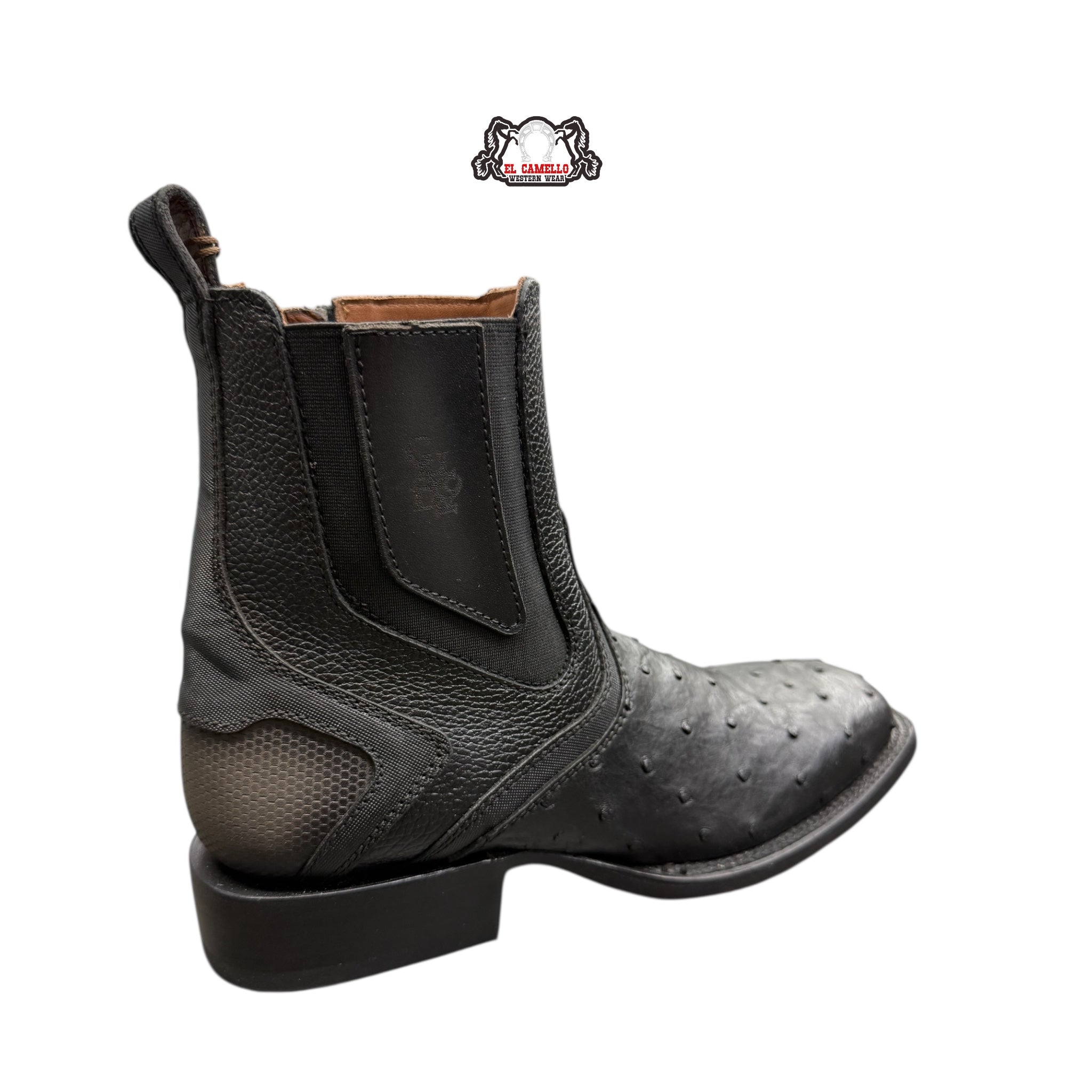 Luxury ostrich ankle Dress boot CU821