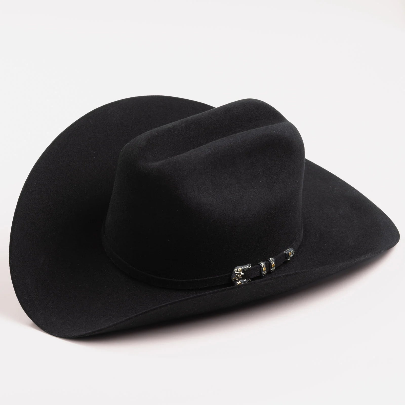 10X Jerarca in Black | Larry Mahan Fur Felt Western