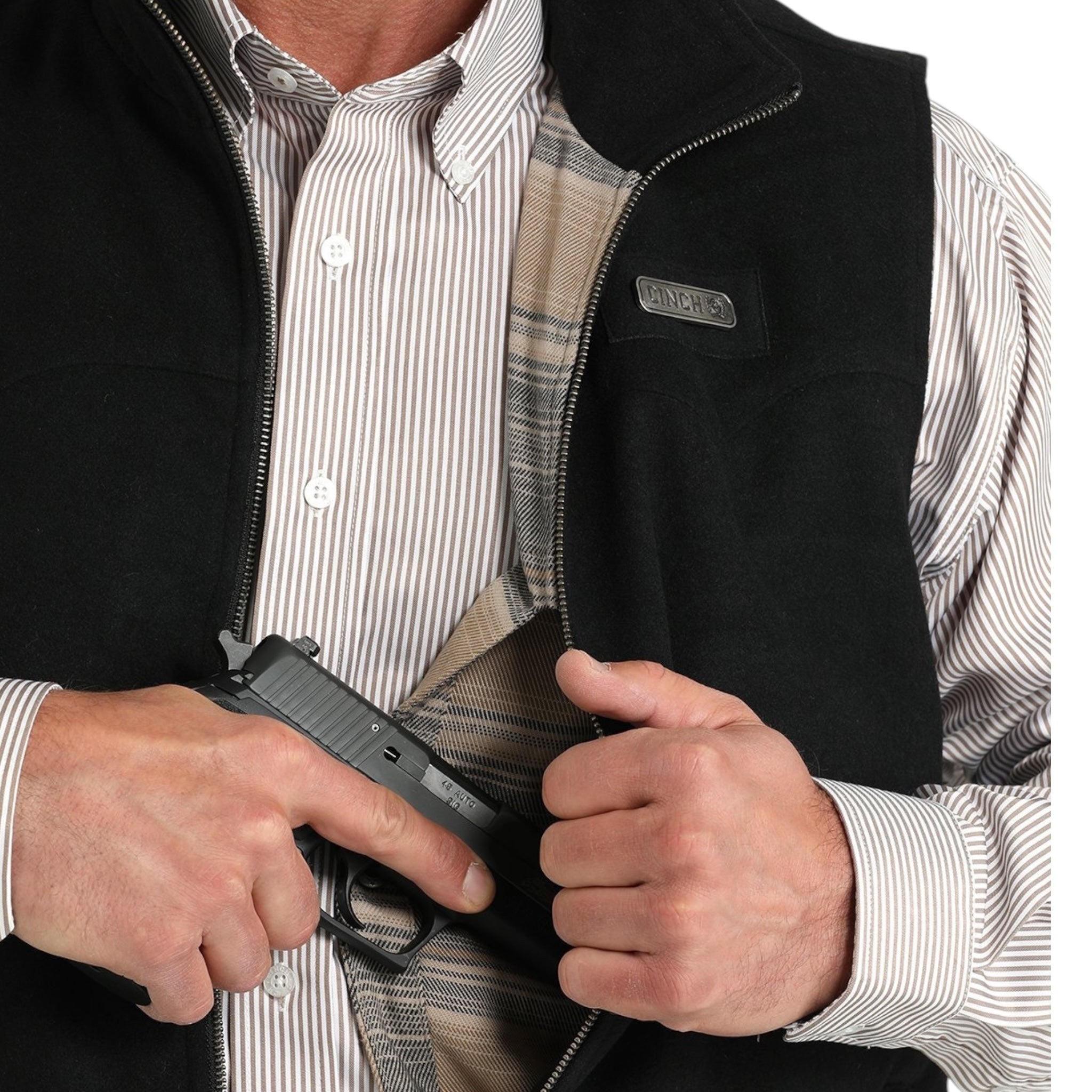 MEN'S CINCH - CONCEALED CARRY WESTERN - BLACK MWV1543010