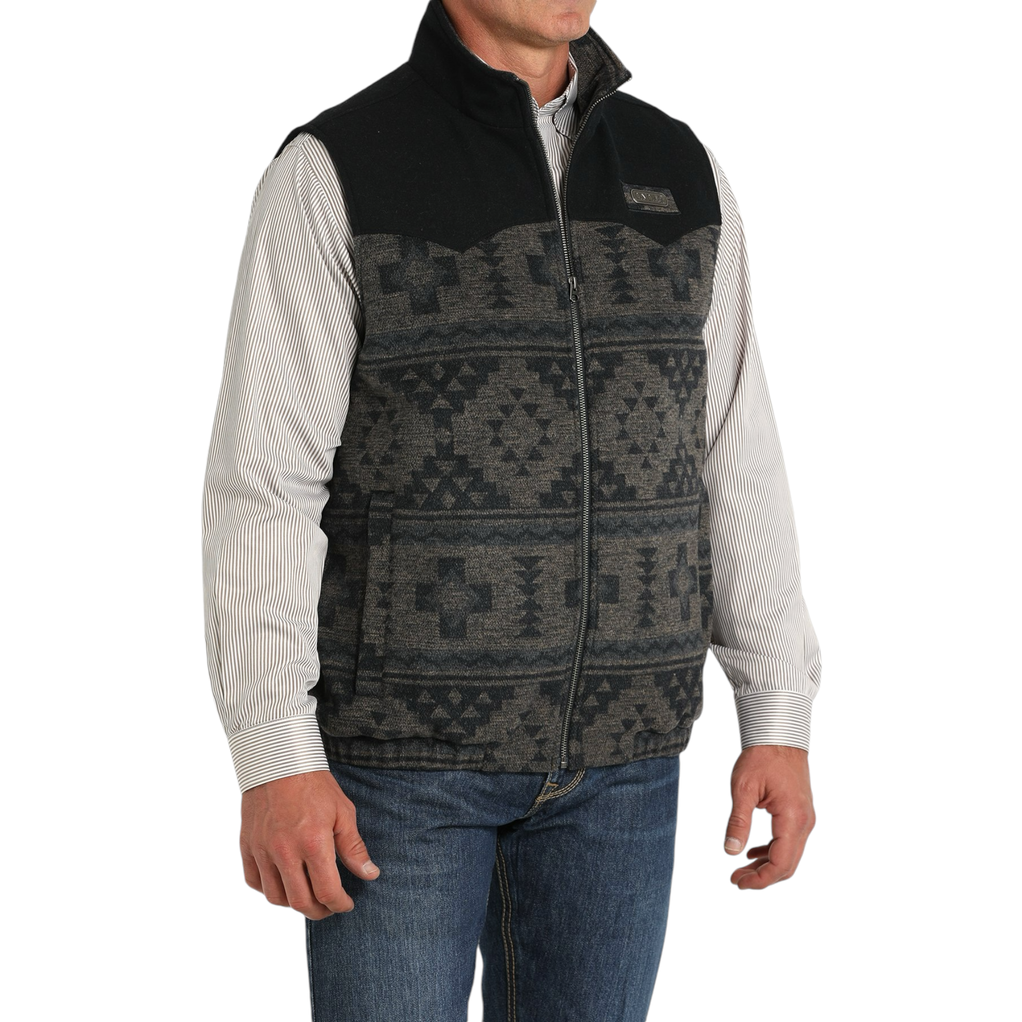 MEN'S CONCEALED CARRY AZTEC VEST-NAVY MWV1543012