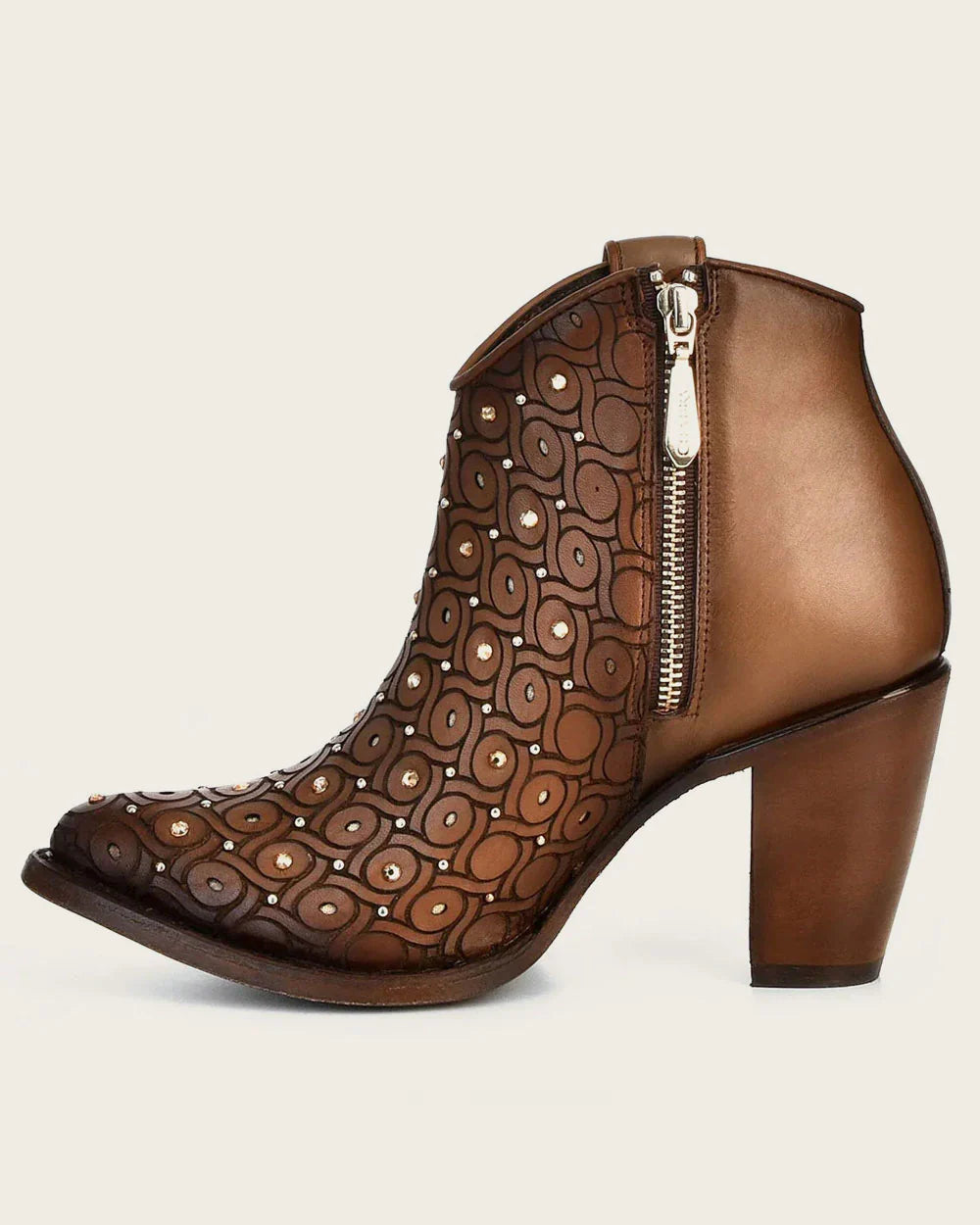 Ankle Handwoven Honey Brown Bootie CU481
