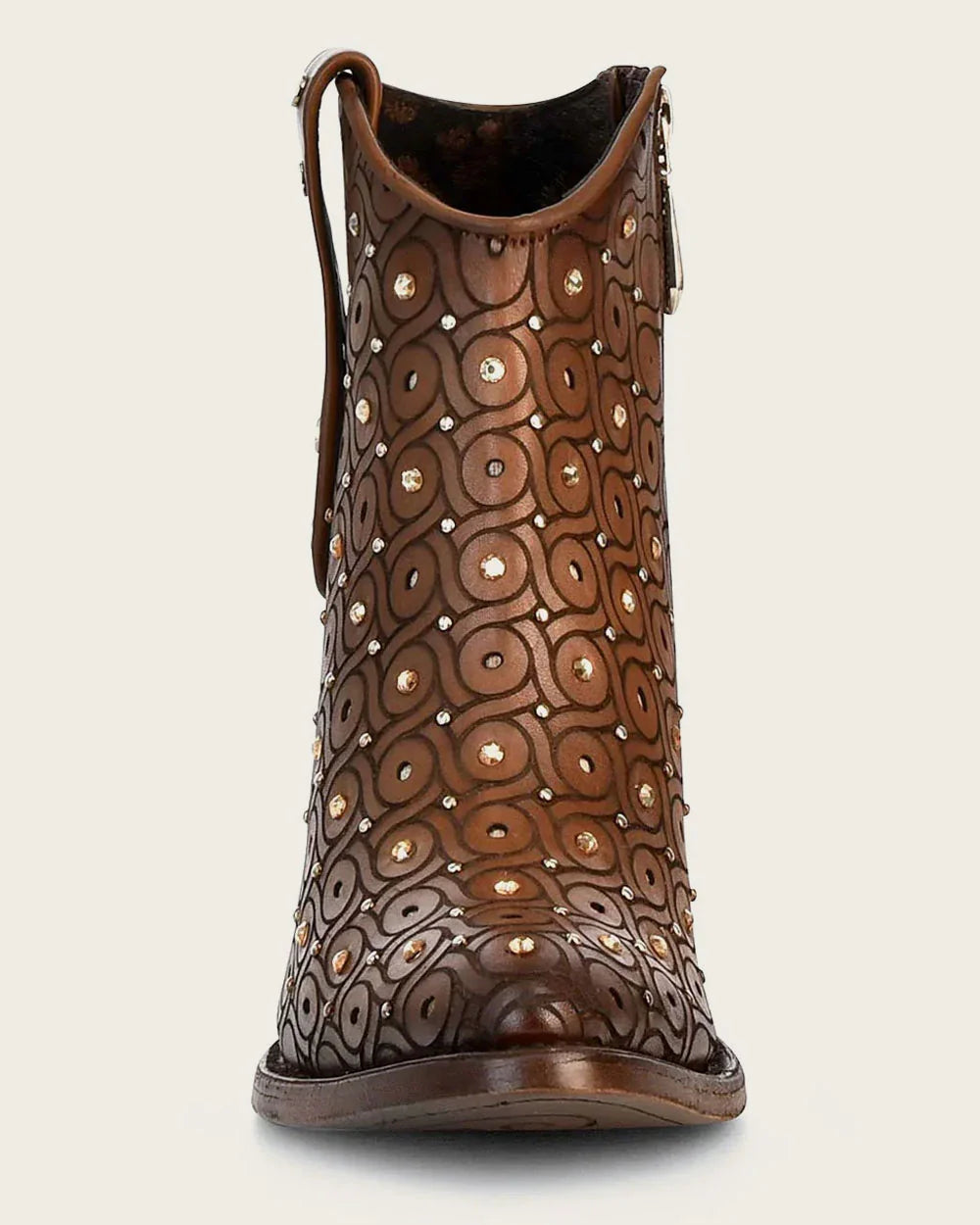 Ankle Handwoven Honey Brown Bootie CU481