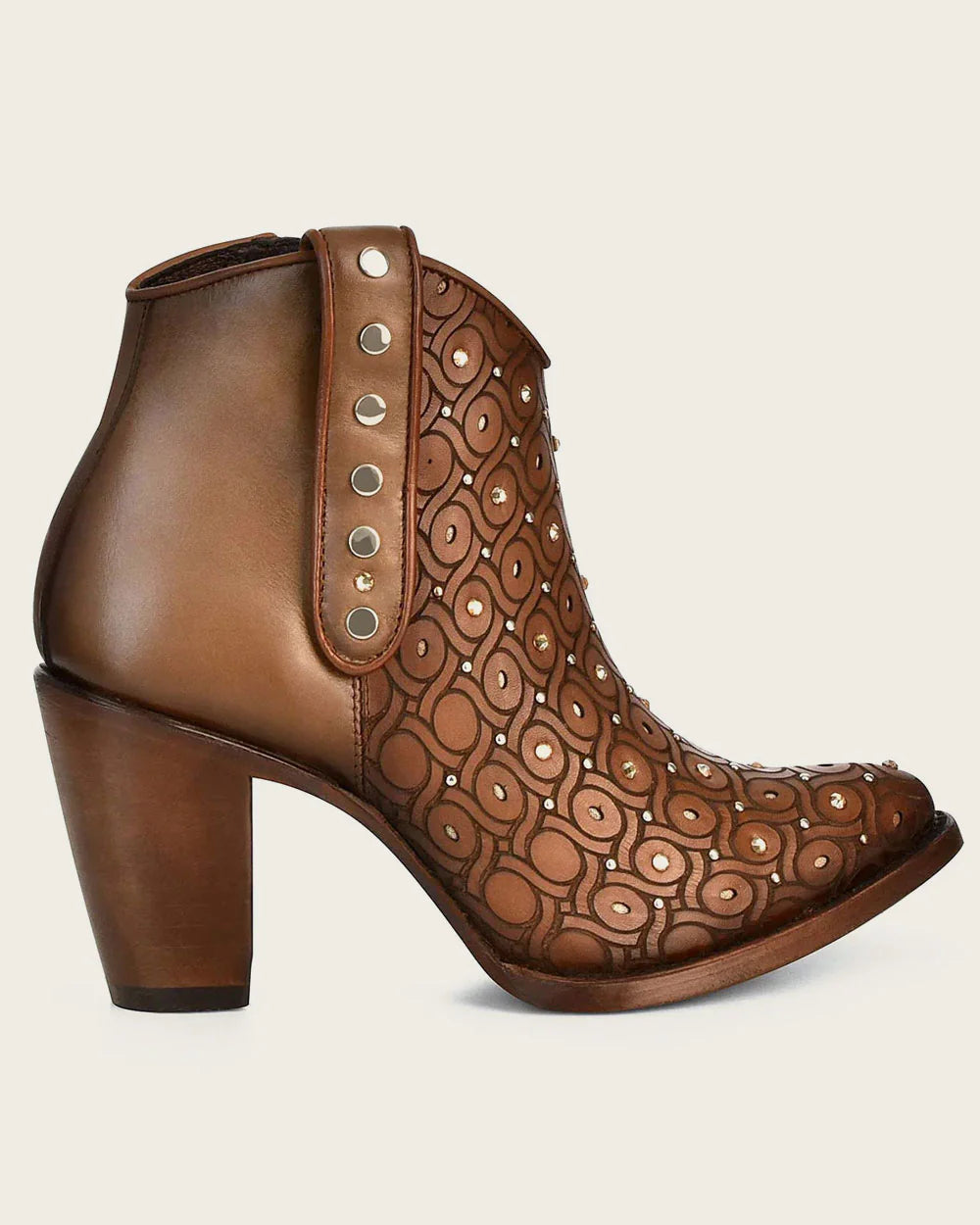 Ankle Handwoven Honey Brown Bootie CU481
