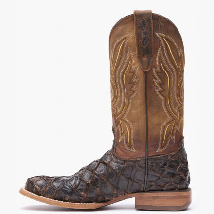 DDB0380 DURANGO® PREMIUM EXOTICS™ DARK BROWN PIRARUCU WESTERN BOOT