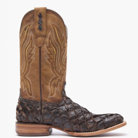 DDB0380 DURANGO® PREMIUM EXOTICS™ DARK BROWN PIRARUCU WESTERN BOOT
