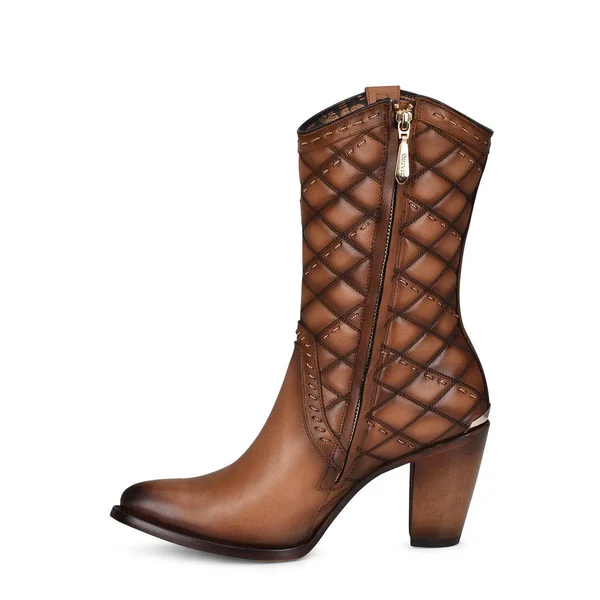 Cuadra CU623 LD Toledo Brown Embroidery & Women Round Toe