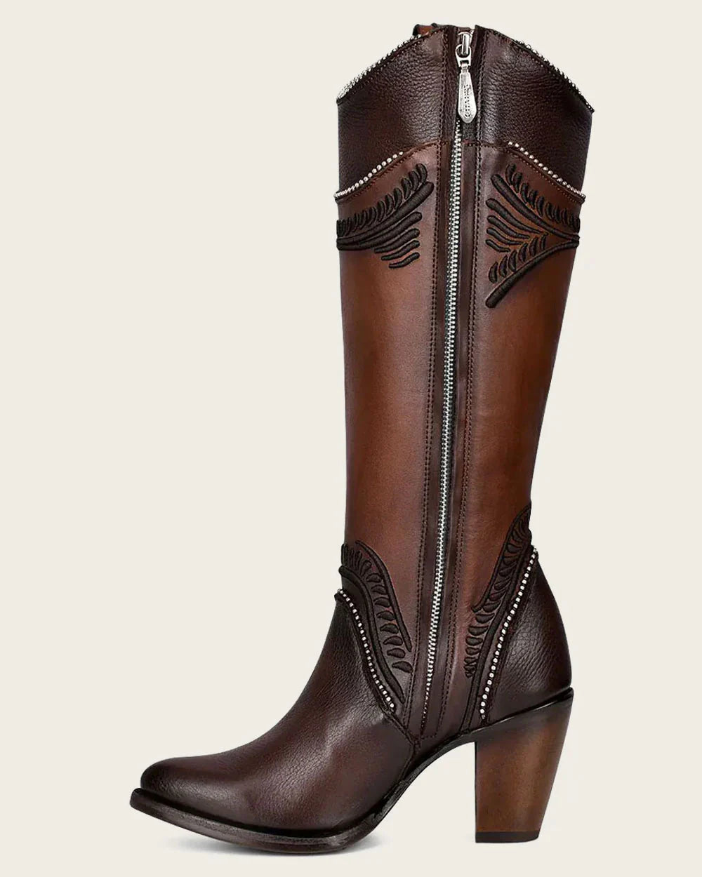 Cuadra Elegant Honey Embroidered Knee-High Boot for Women CU583