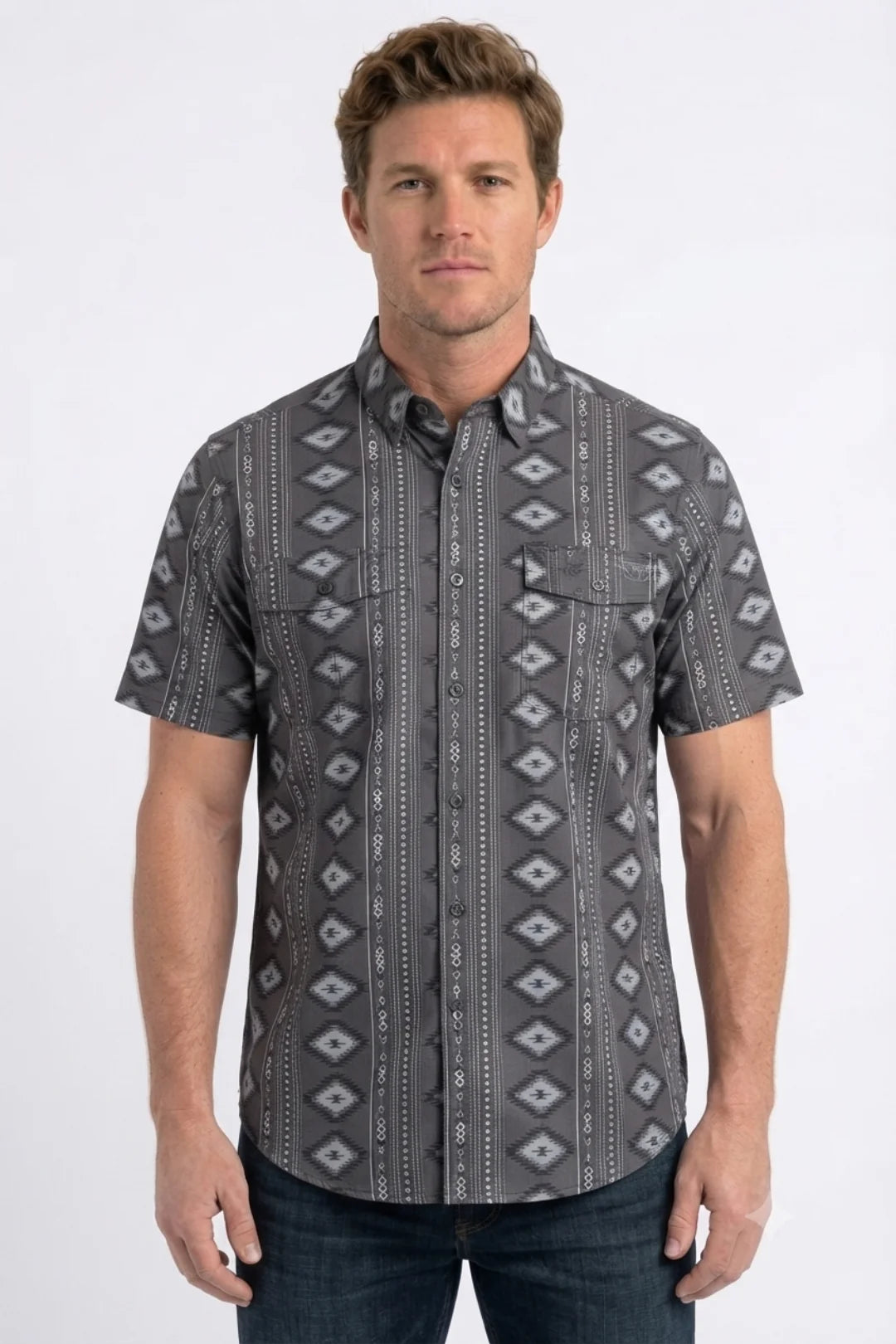 Diamond Tribal Print Performance Shirt PGS11557