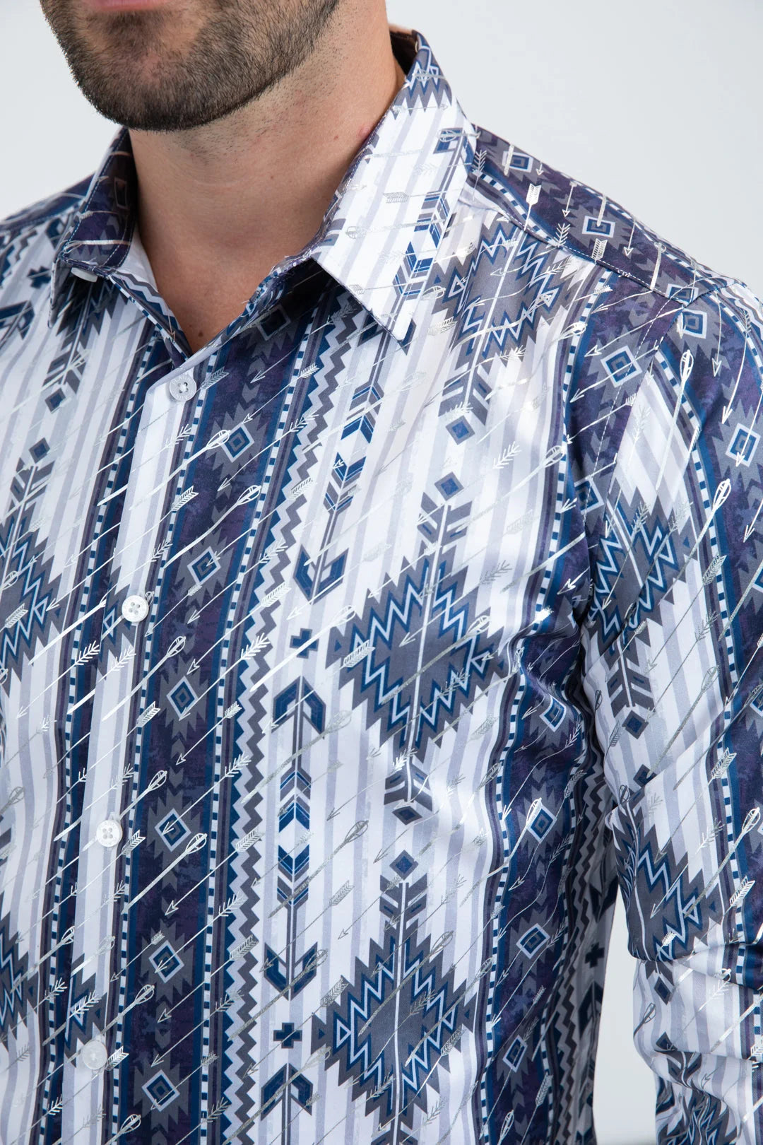 Technical Jacquard Foil Shirt FPL11281