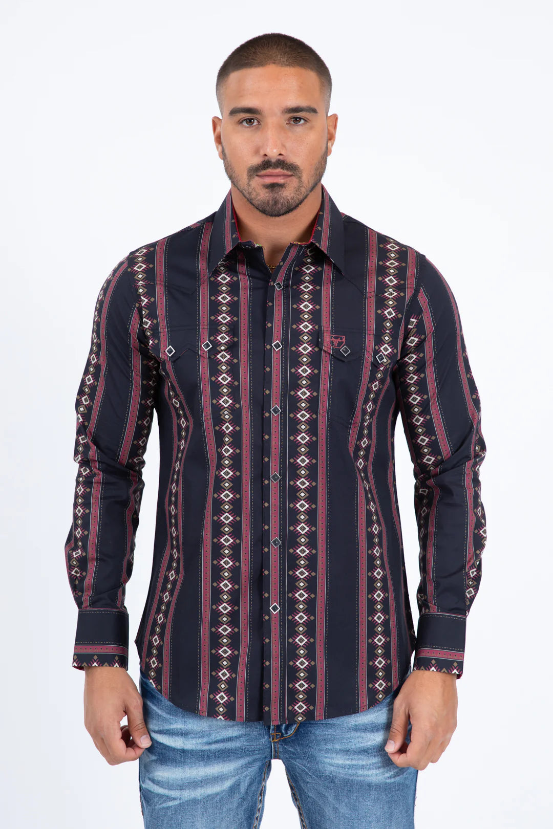 Platini Mens Western Modern Fit Cotton WPL11361