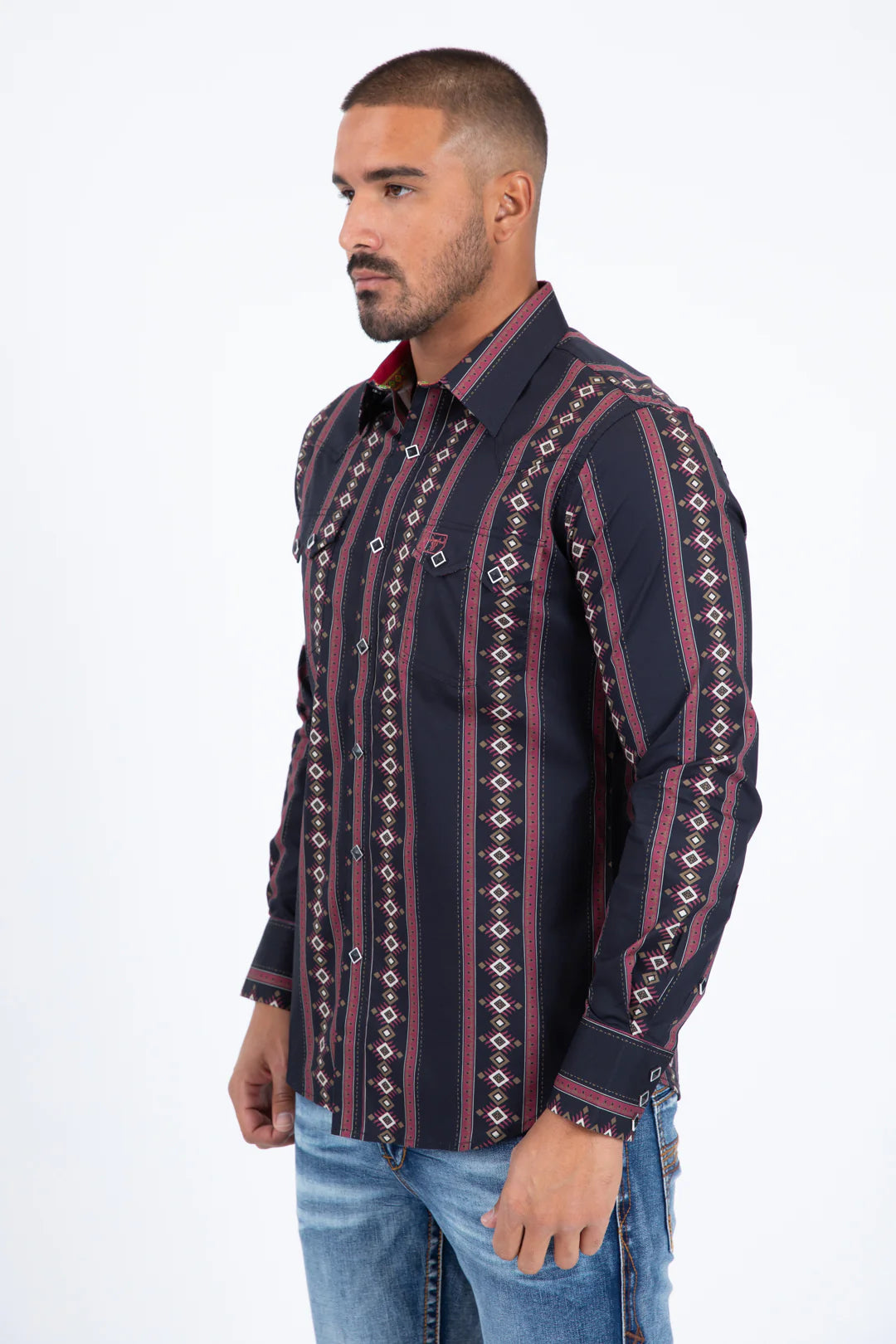 Platini Mens Western Modern Fit Cotton WPL11361