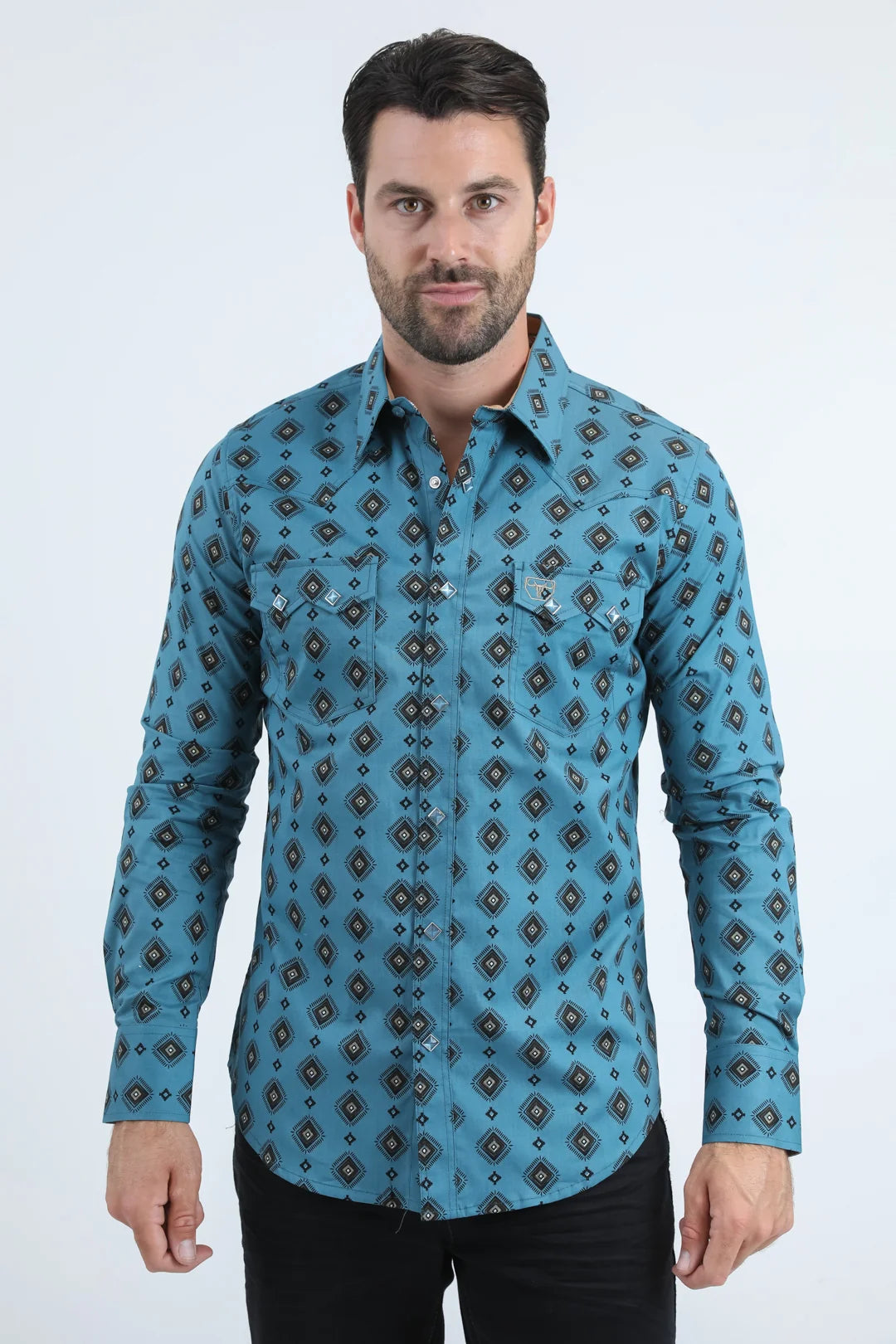 Plaid Bleach Wash Western Shirt WPL11072
