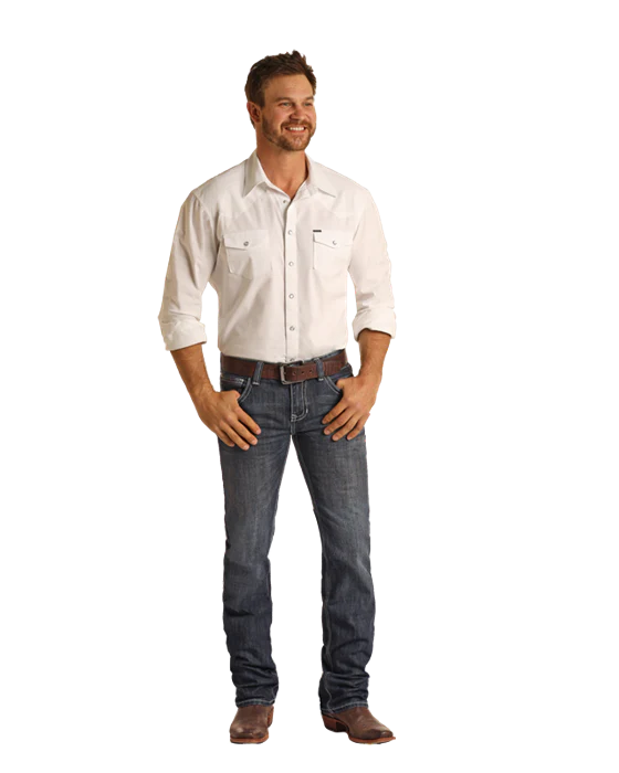 Men's Rock & Roll Cowboy Regular Fit Stackable Boot Cut Jean #MSP1763