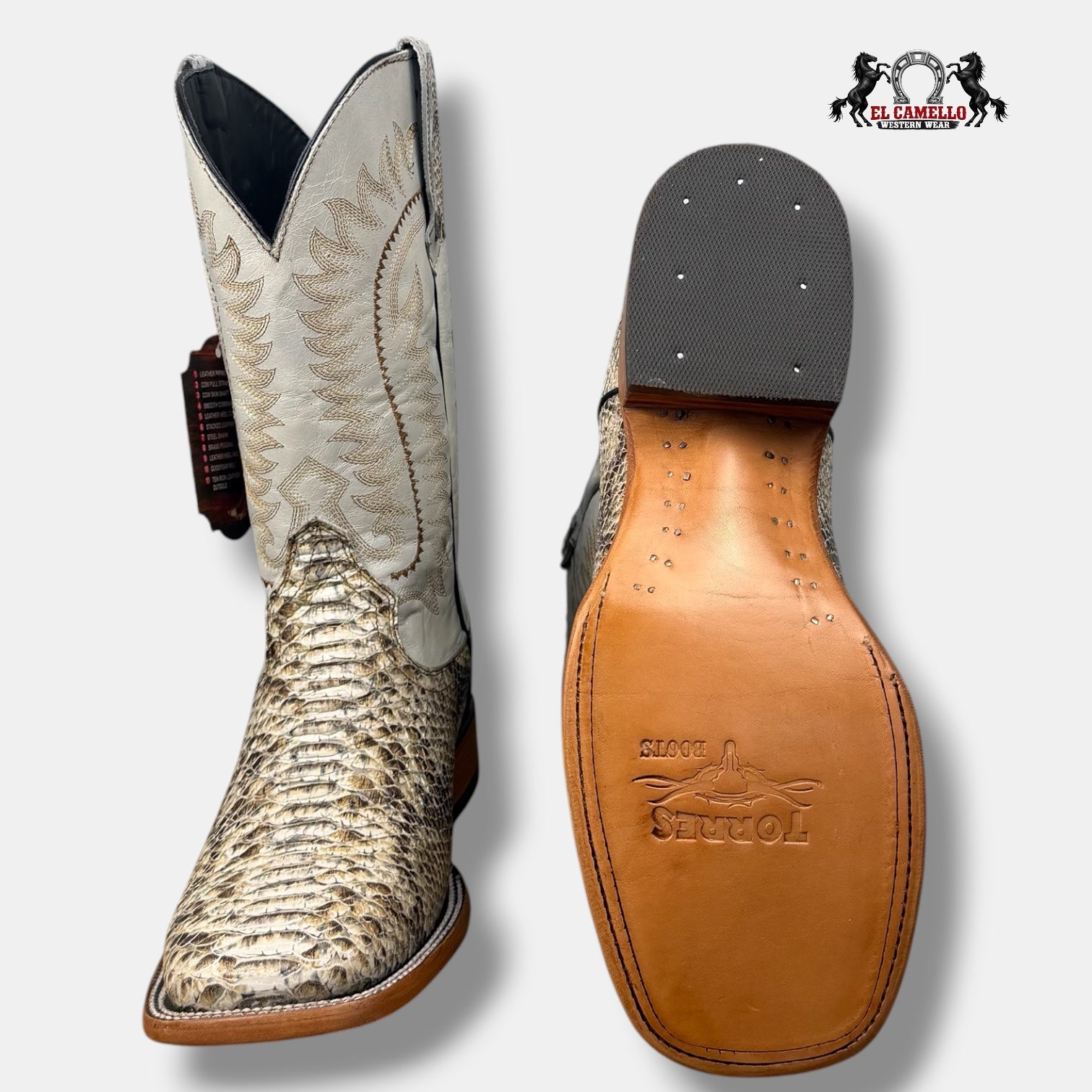 Python Natural Blanco Torres Boots TBRCC175