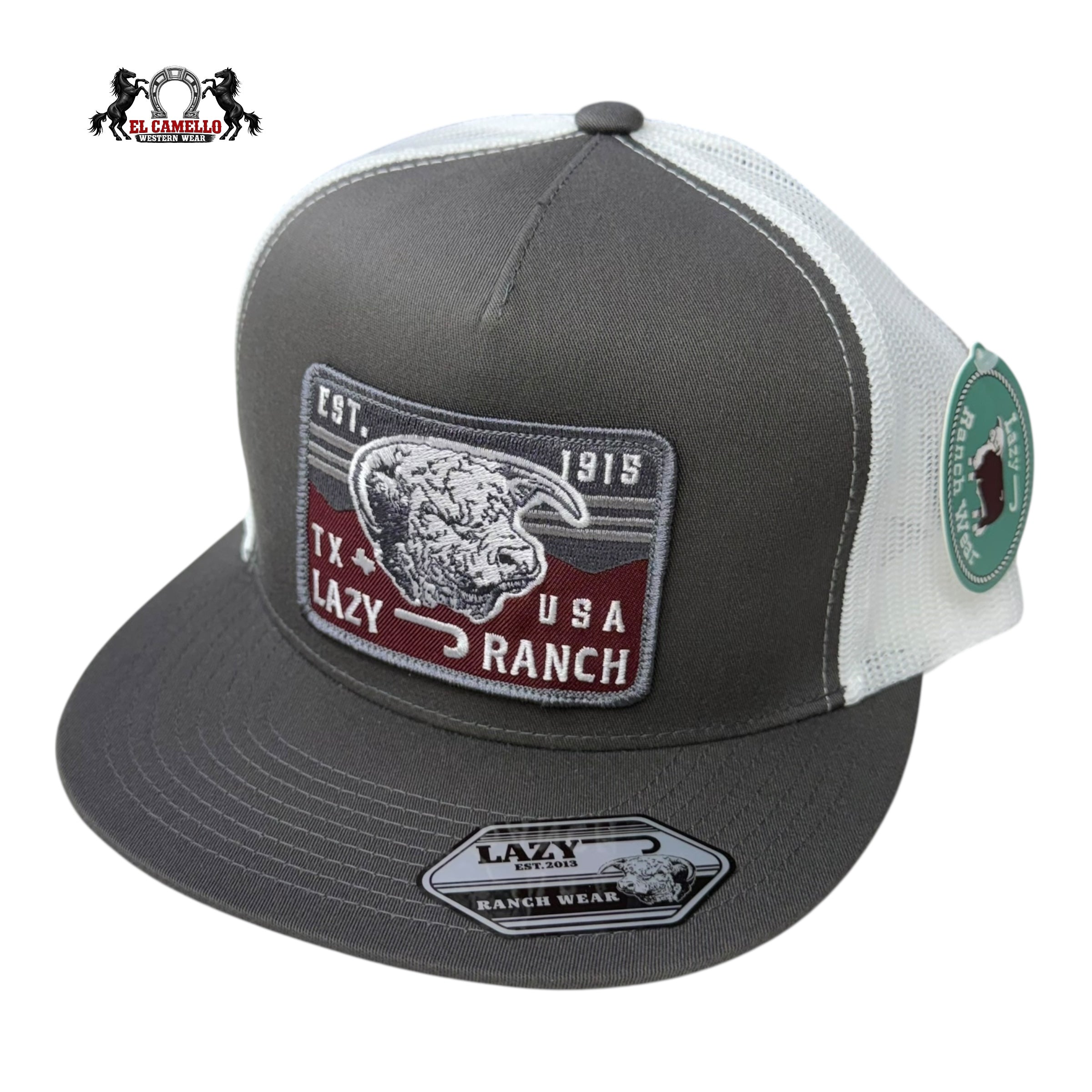 Lazy J Ranch Lazy Ranch TX USA Snapback – Grey / White