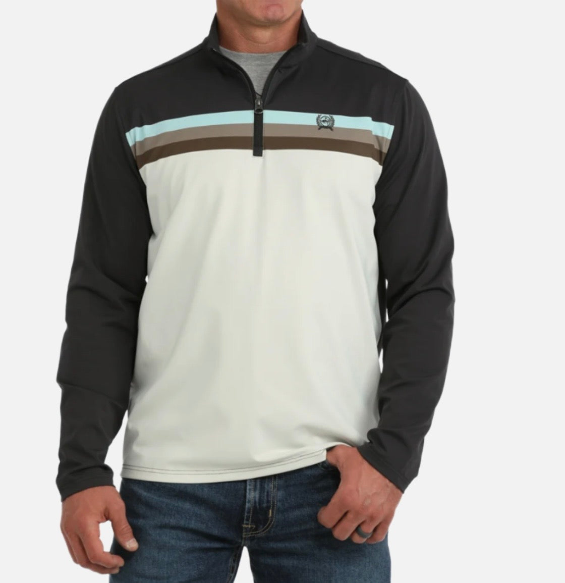 Cinch Men's Multi Stripe Quarter Zip Pullover MTK1884001