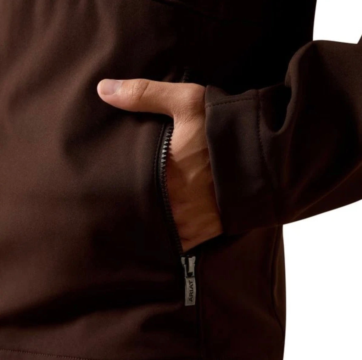 ARIAT MAN CHEST LOGO SOFTSHELL JKT MOLE