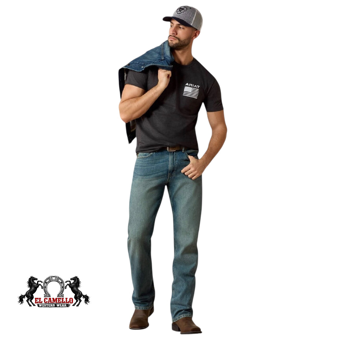 Ariat M2 Traditional Relaxed Boot Cut Jeans – Granite Wash 10008398