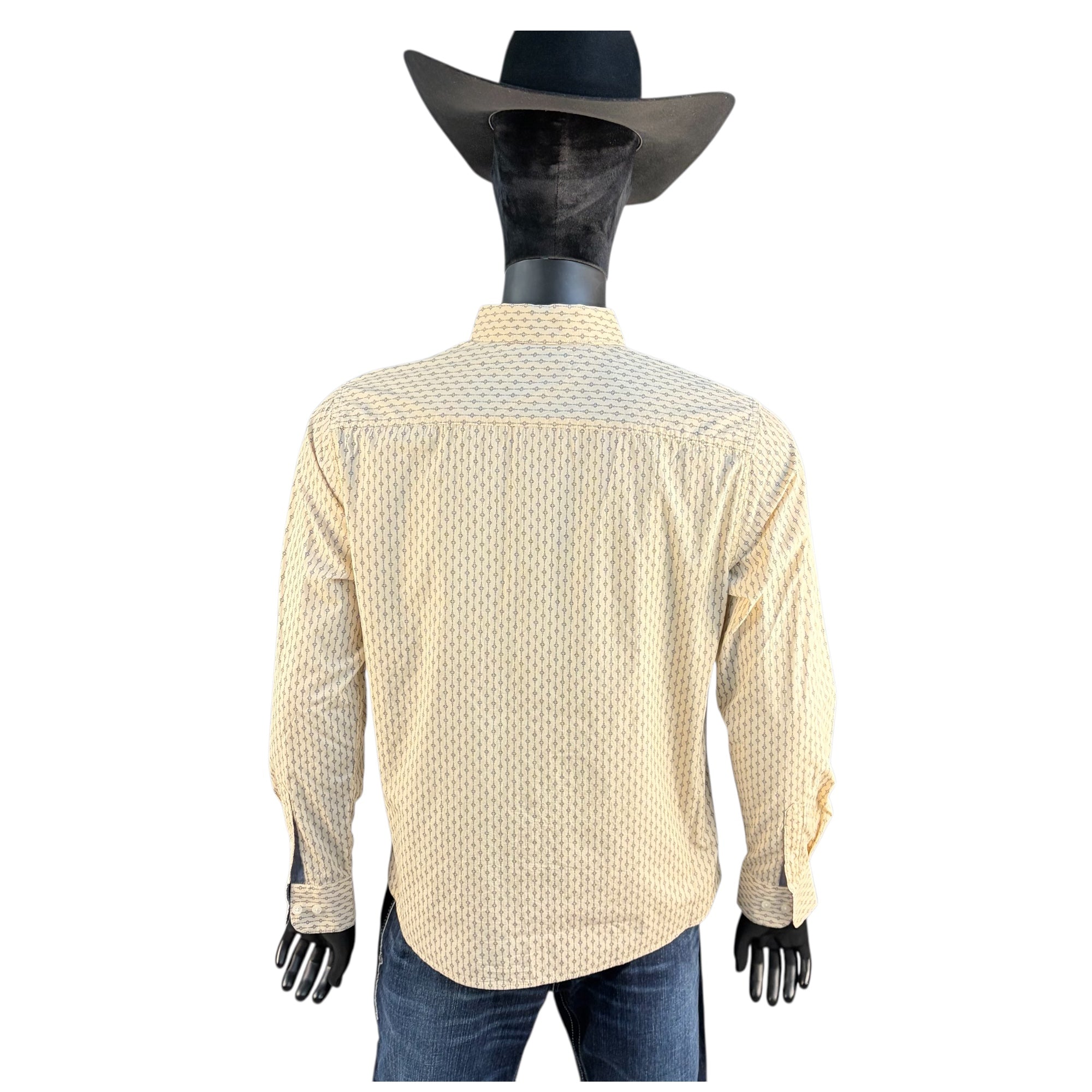 Ariat Men’s Cream Geo Print Long Sleeve Western Shirt