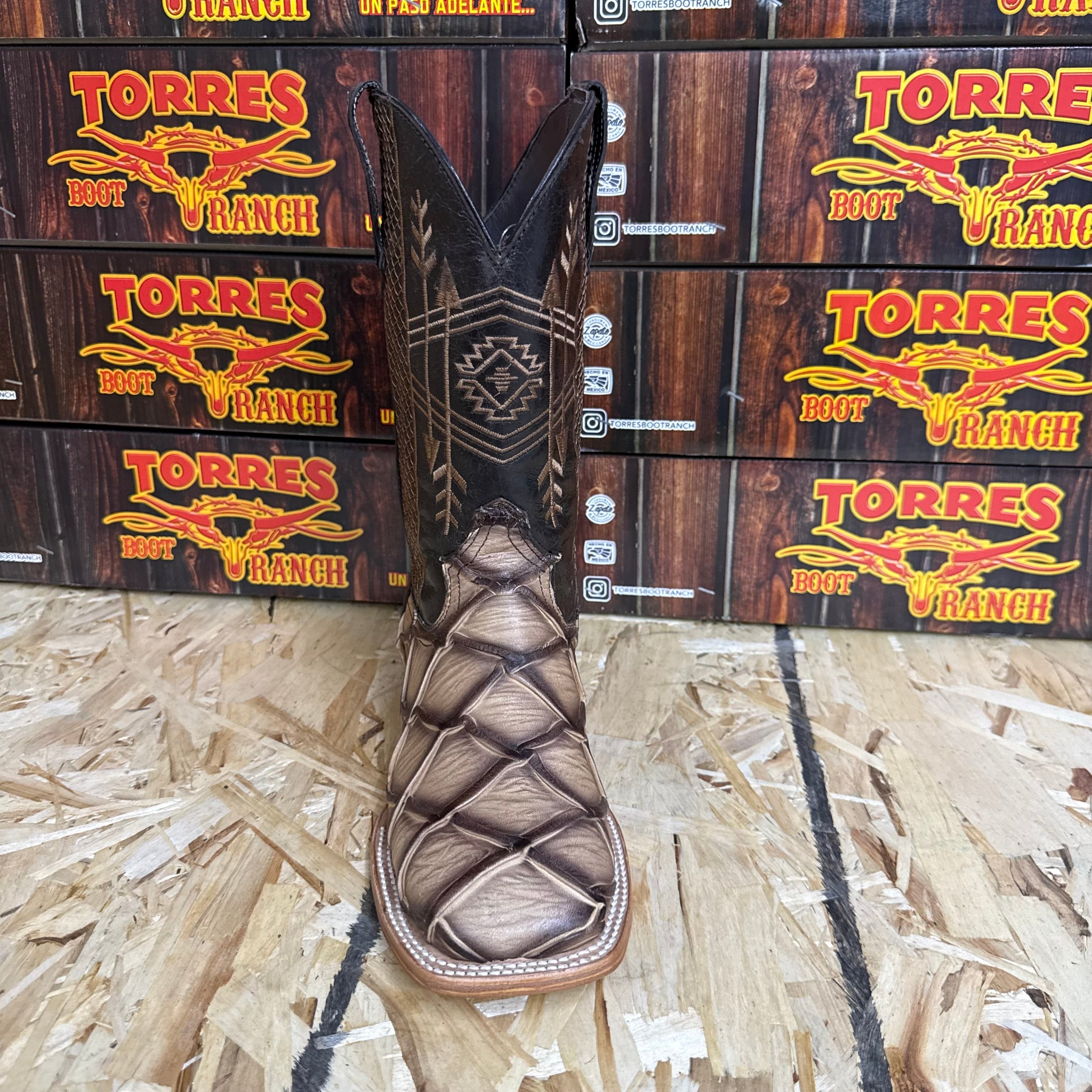 Print Pirarucu Fish Boot Sand